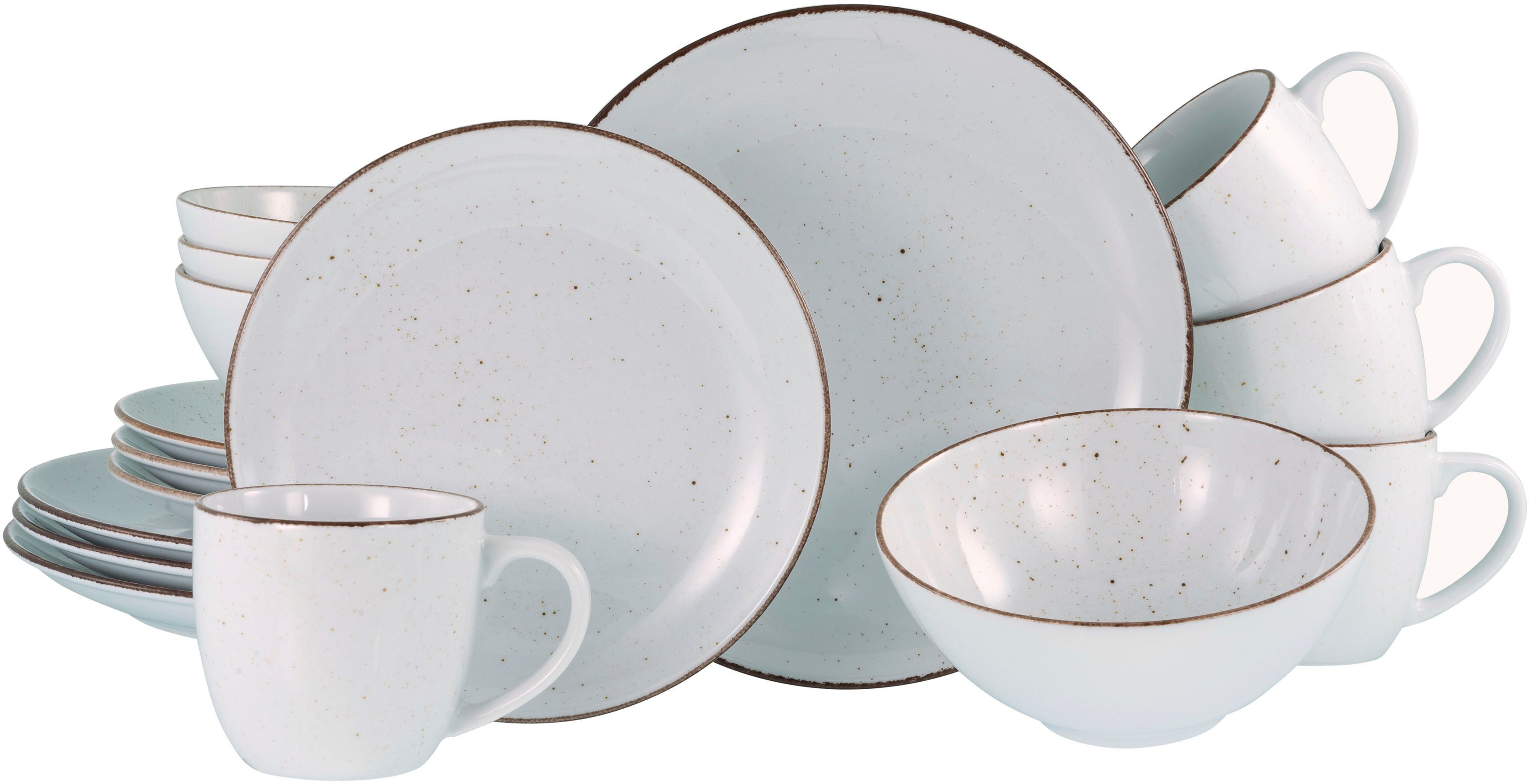 CreaTable Kombiservice Geschirr-Set VINTAGE NATURE (16-tlg), 4 Personen, Porzellan, Service, 16 Teile, für 4 Personen. Reduzierter Preis € 109,99. Unverbindliche Preisempfehlung € 259,99