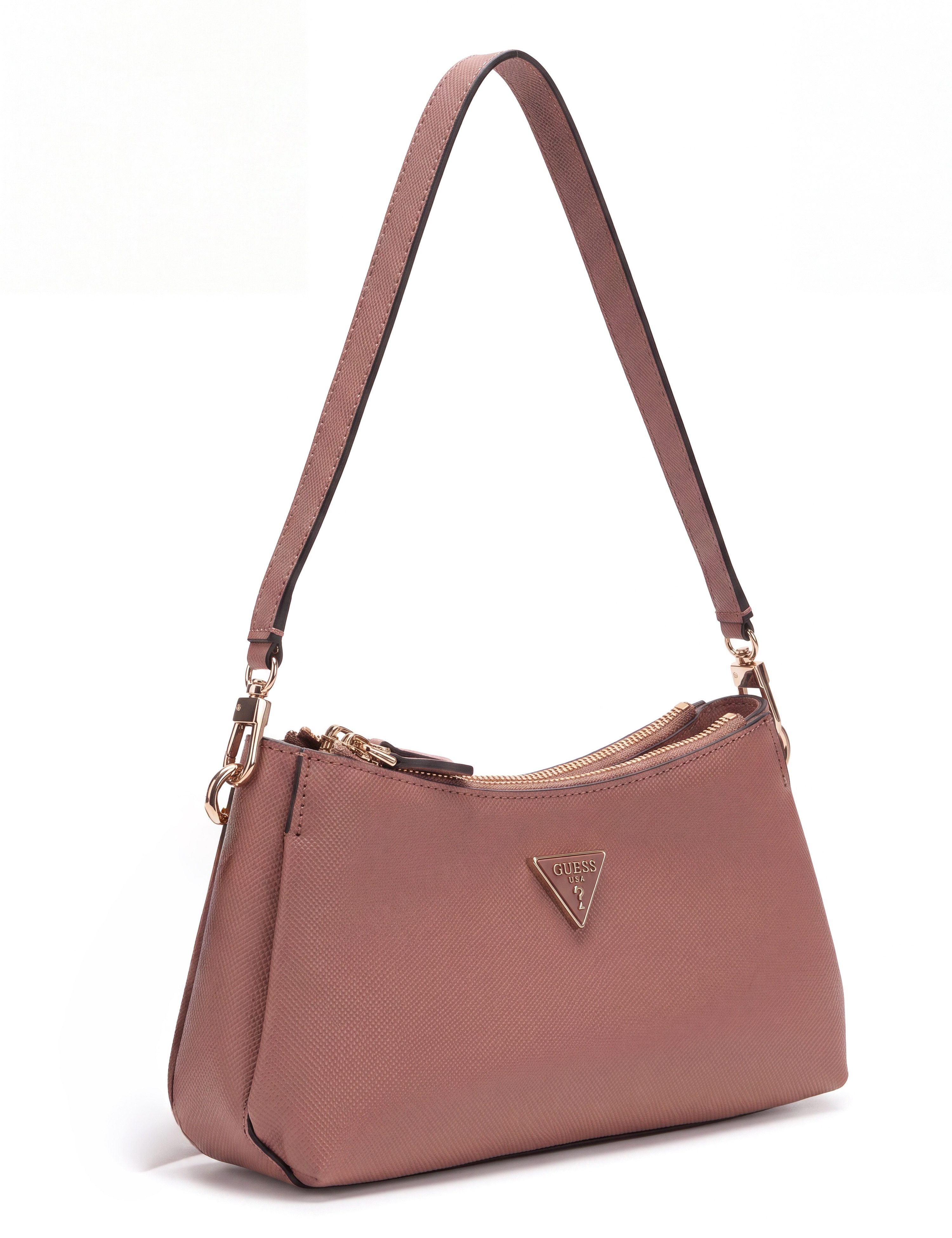 Guess Mini Bag NOELLE II 3 COMP SHLDR XBODY, Damen Handtasche, Henkeltasche, Umhängetasche mit Dreieckslogo