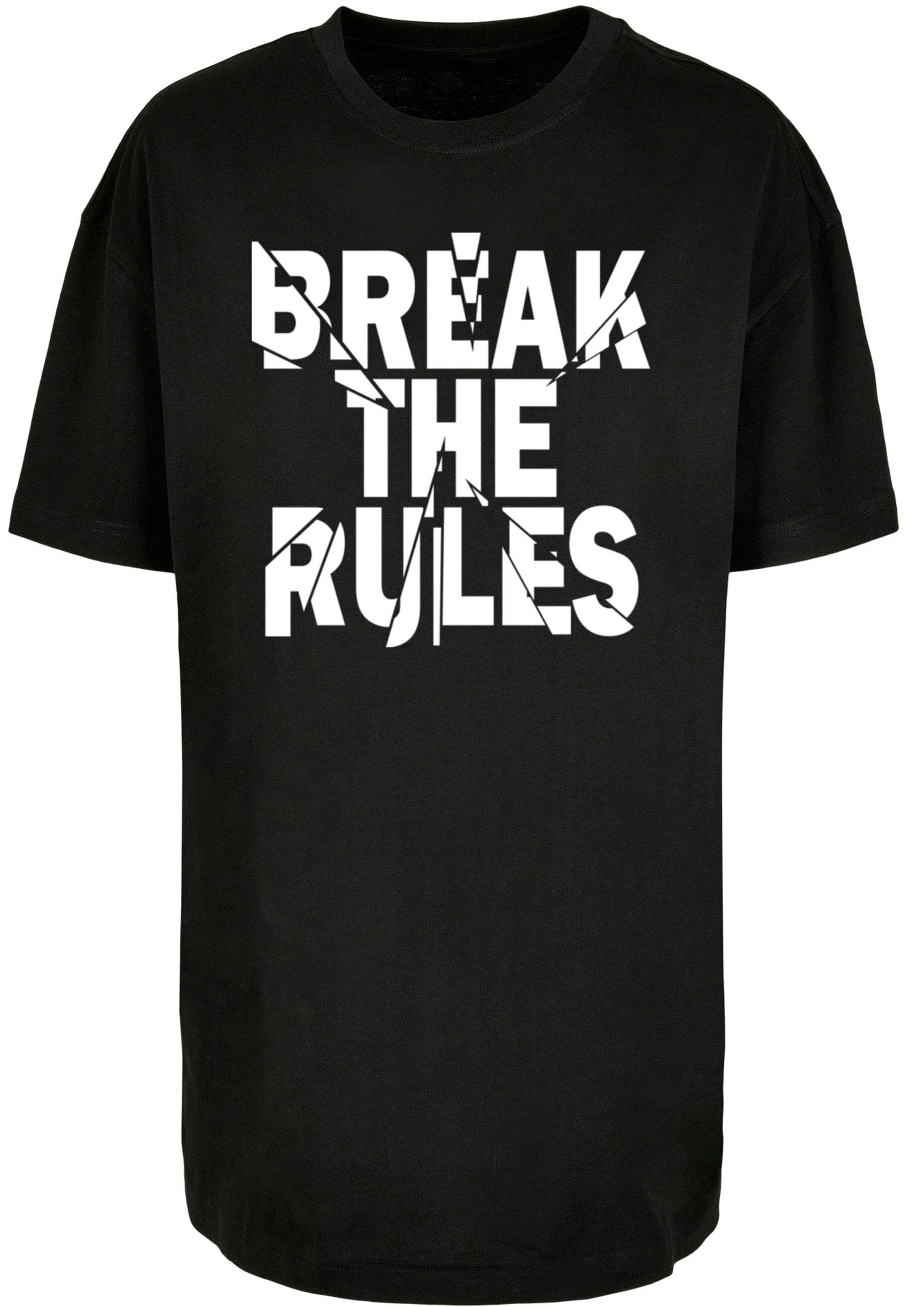 Merchcode T-Shirt Merchcode Damen Ladies Break The Rules 2 Oversized Boyfriend Tee (1-tlg)