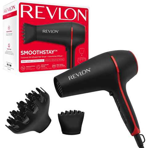 Revlon Ionic-Haartrockner SMOOTHSTAY RVDR5317, 2000 W, Gitter mit dreifacher Keramikbeschichtung und Kokosnussöl-Infusion