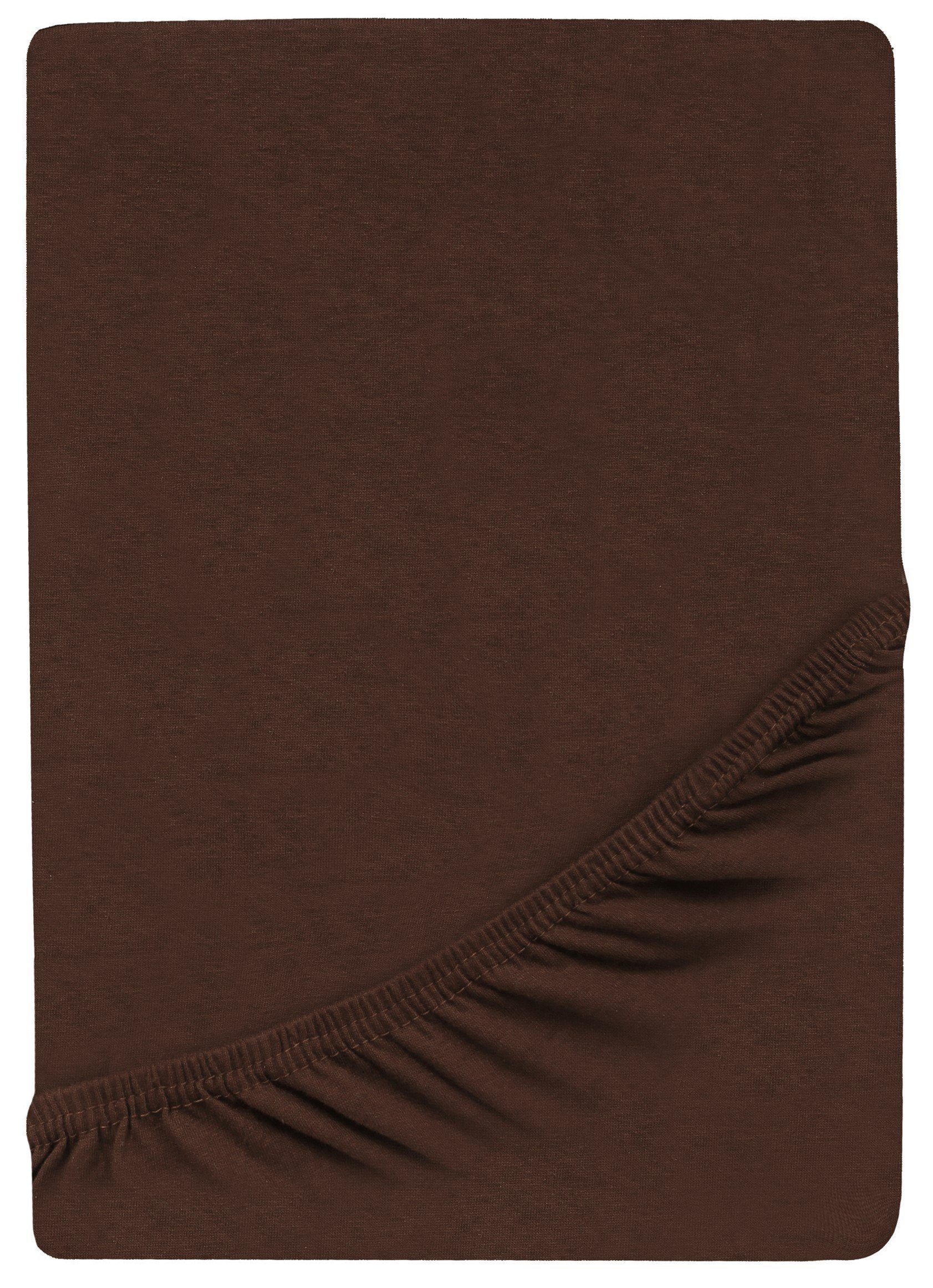 GREEN MARK Textilien Spannbettlaken Jersey Spannbetttuch in vielen Größen und Farben, 100% Baumwolle, Gummizug: rundum, (1 Stück), Jersey Spannbettlaken, Spannbetttuch in vielen Größen und Farben