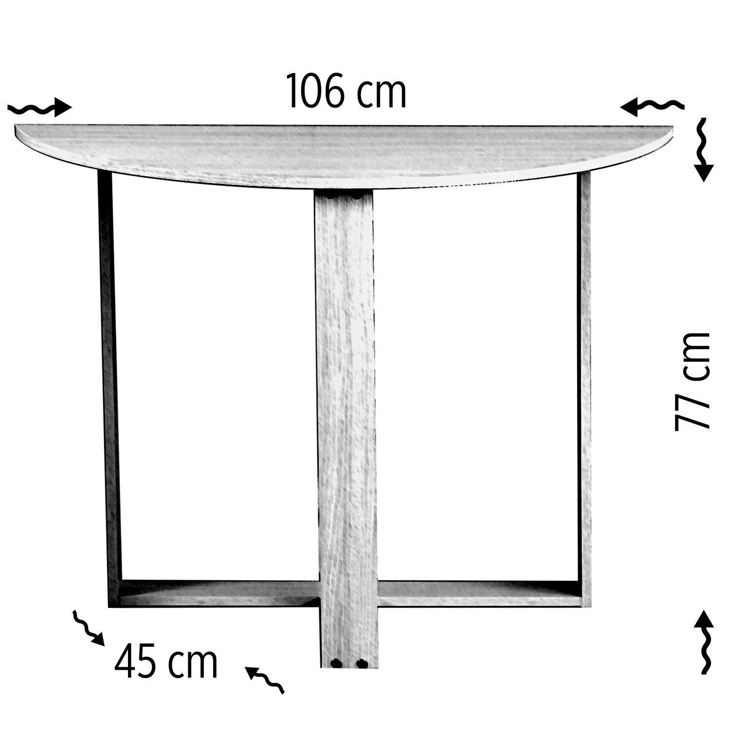 Skye Decor Partikelplatte cm, Melaminbeschichtete Couchtisch Middle 100% 77x106x45 CMY,