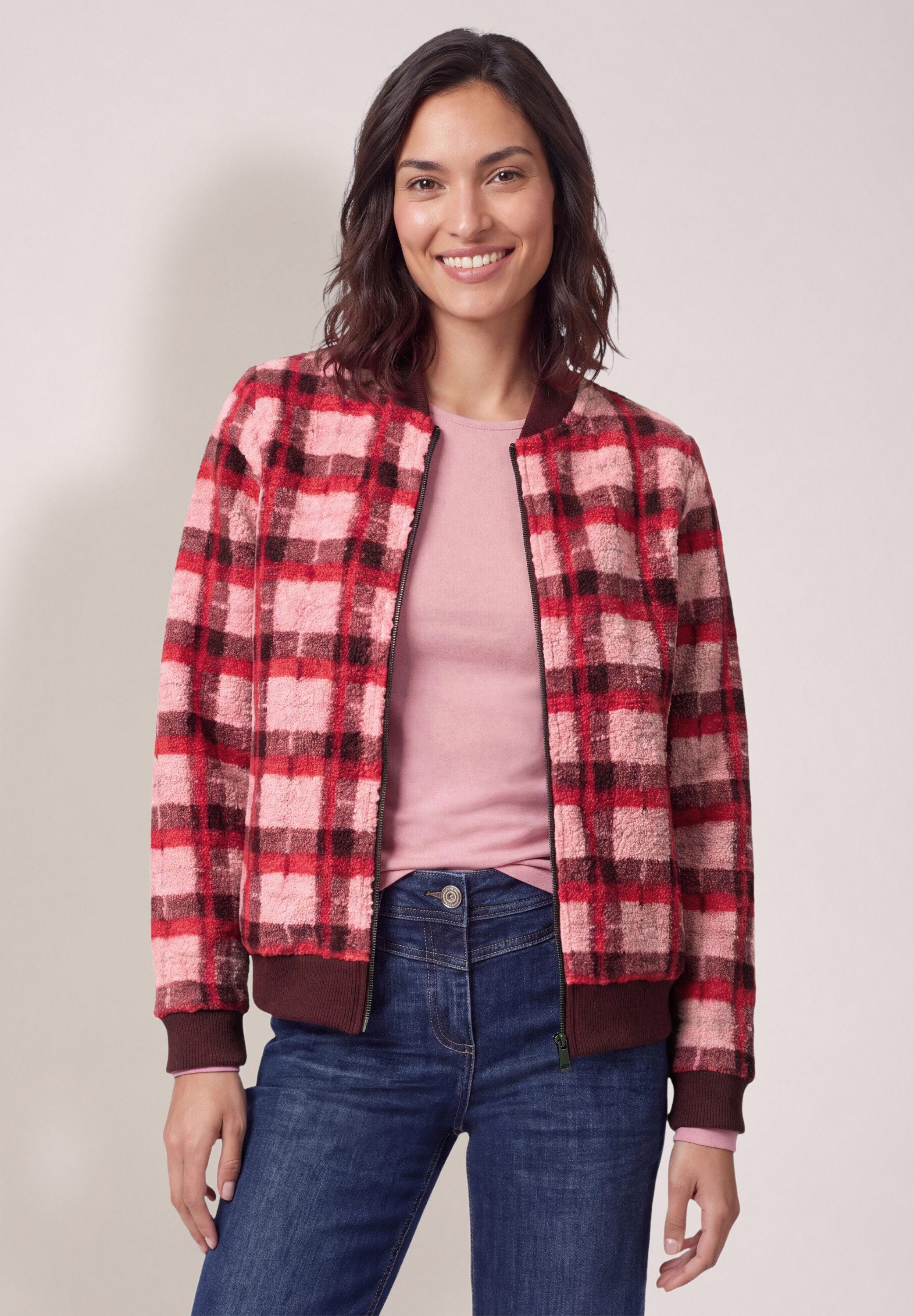 CECIL Sweatjacke Karomuster