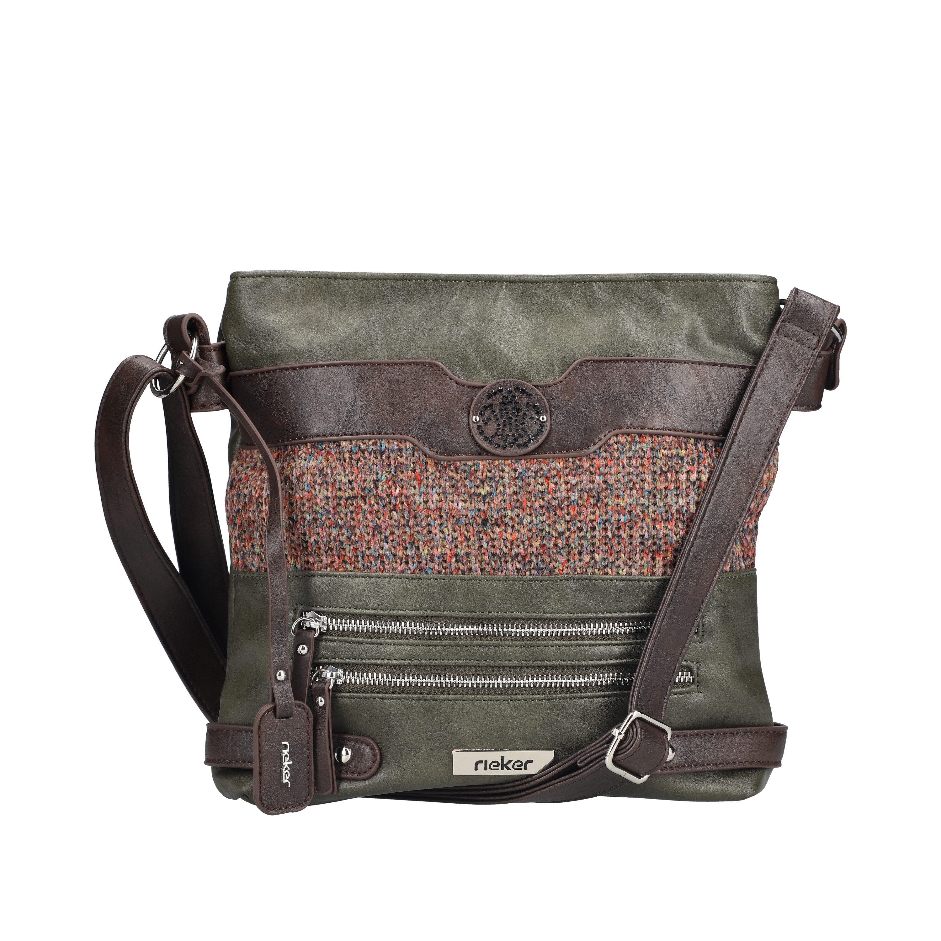 Rieker Umhängetasche, Schultertasche, Damen-Tasche mit praktischem Reißverschluss-Rückfach