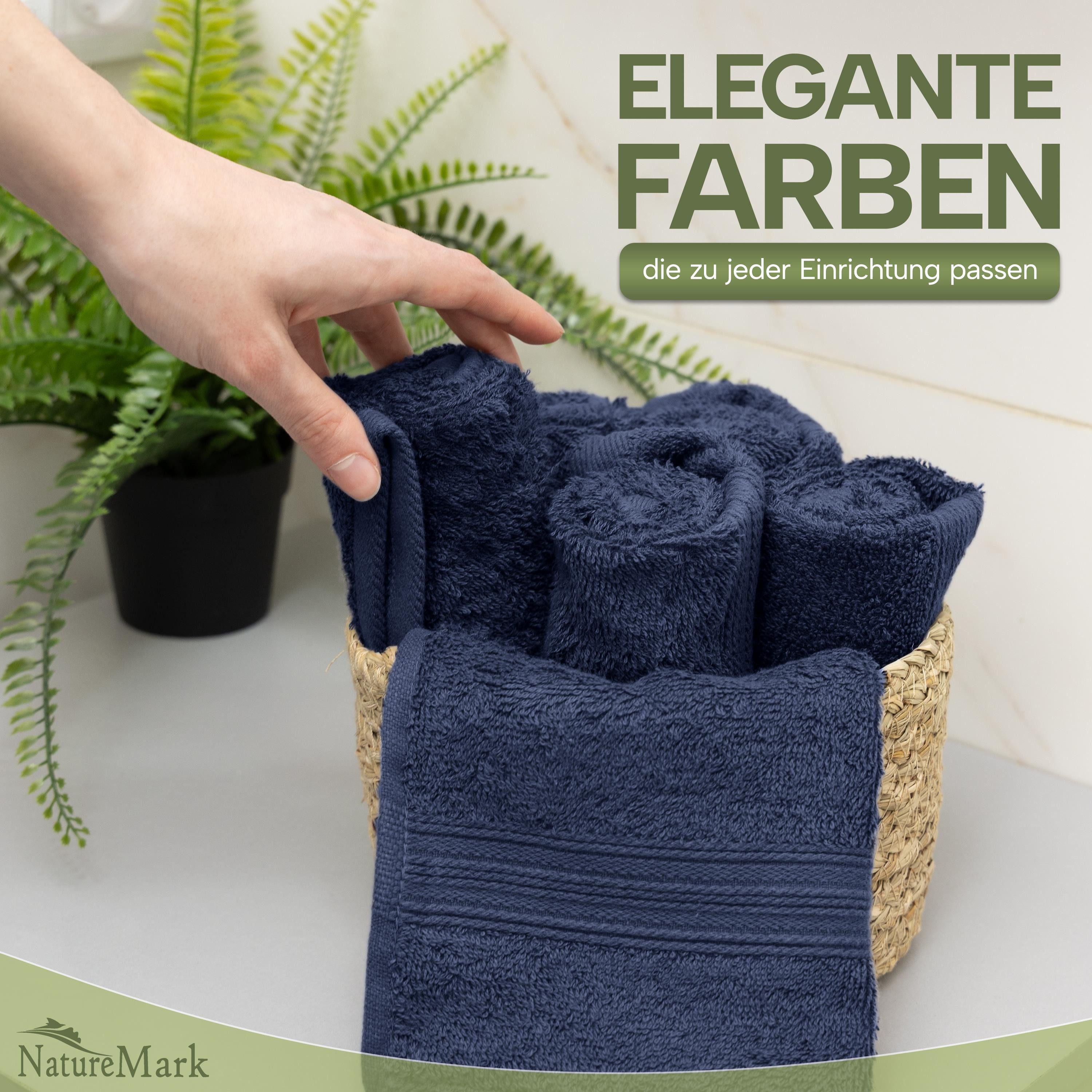 NatureMark Gästehandtuch Gästetuch 500gsm, 100% Baumwolle günstig online kaufen