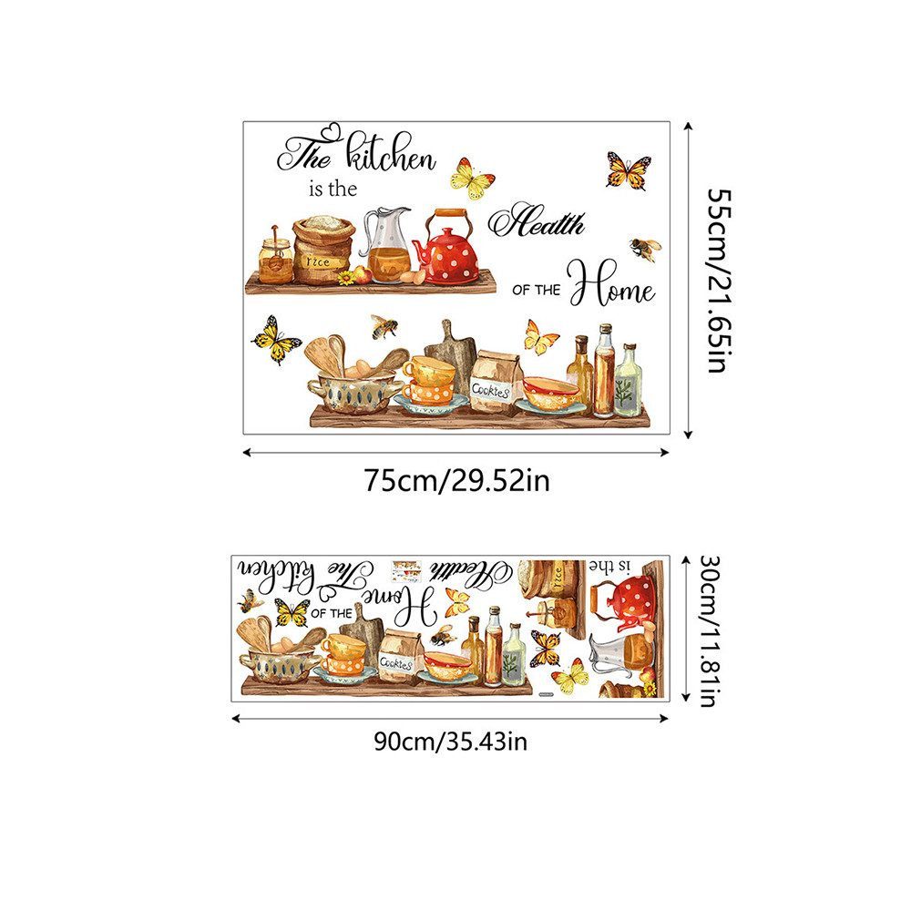 FELIXLEO Wandtattoo Wandtattoo Küche - Wandsticker Herausnehmbar Selbstkleb günstig online kaufen