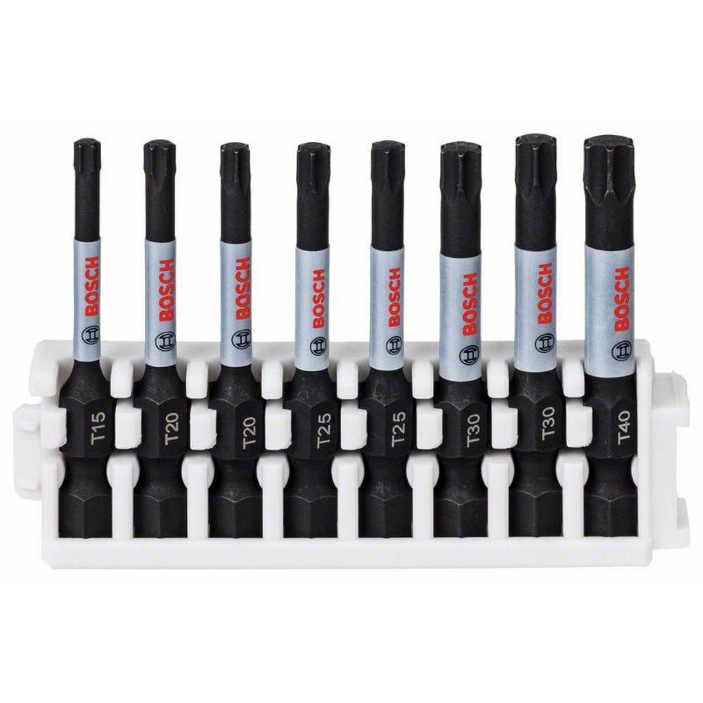 BOSCH Kreuzschlitz-Bit Schrauberbit-Set Impact Control, 8-teilig, 1 x T15, T40 2608522329