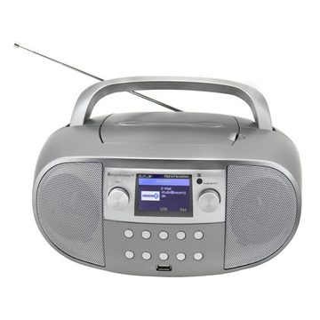 Soundmaster SCD7600TI Internetradio Bluetooth DAB+ CD USB MP3 Hörbuchfunktion Internet-Radio (Internet, DAB+, UKW, 4 W, Internet, Netzwerkplayer, DAB+, Fernbedienung, CD-Player, Wecker)