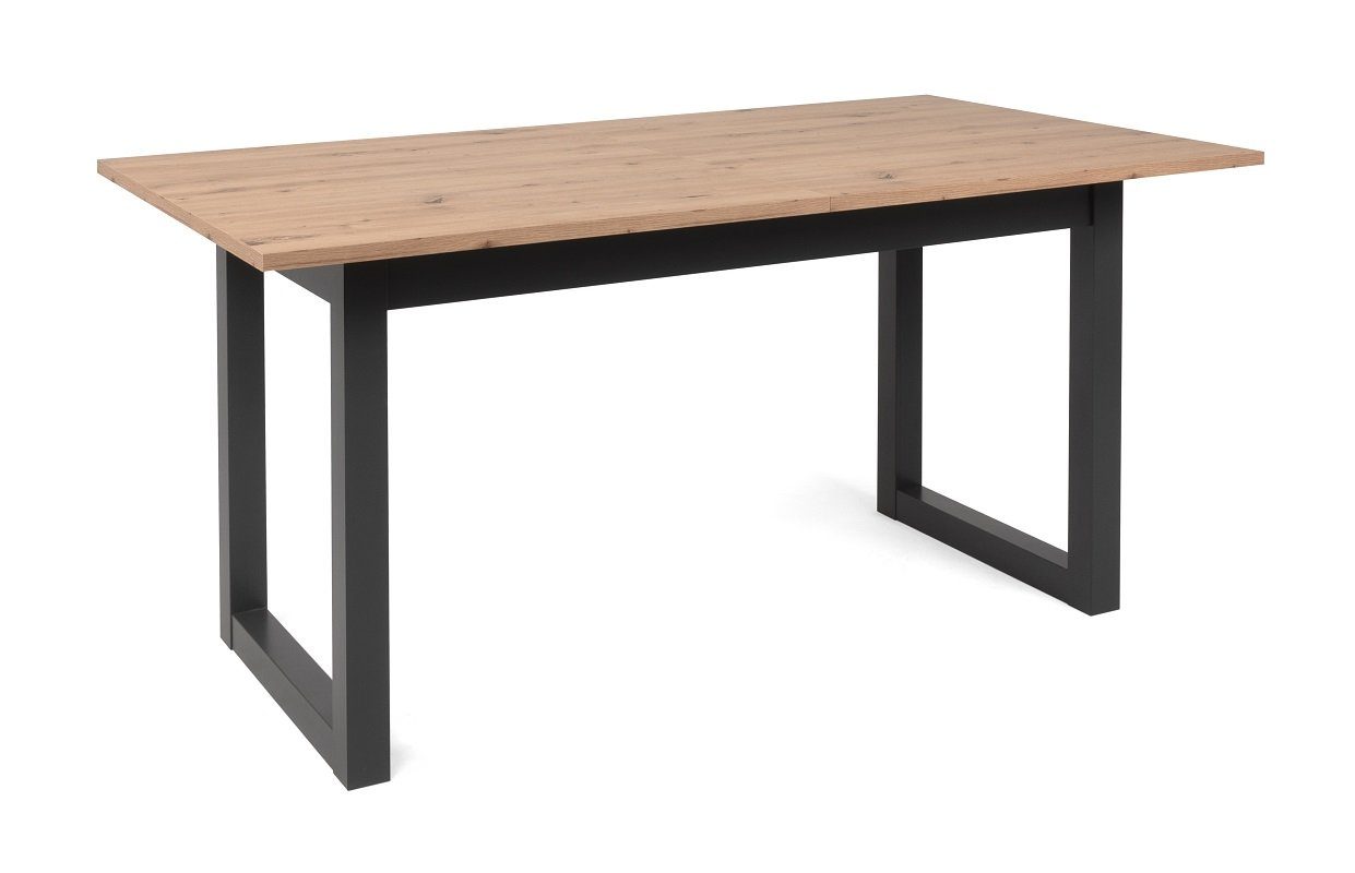 Finori Esstisch Esstisch Denver, Ausziehtisch, Artisan Oak / anthrazit, Industrial (No-Set), 160 cm, ausziehbar