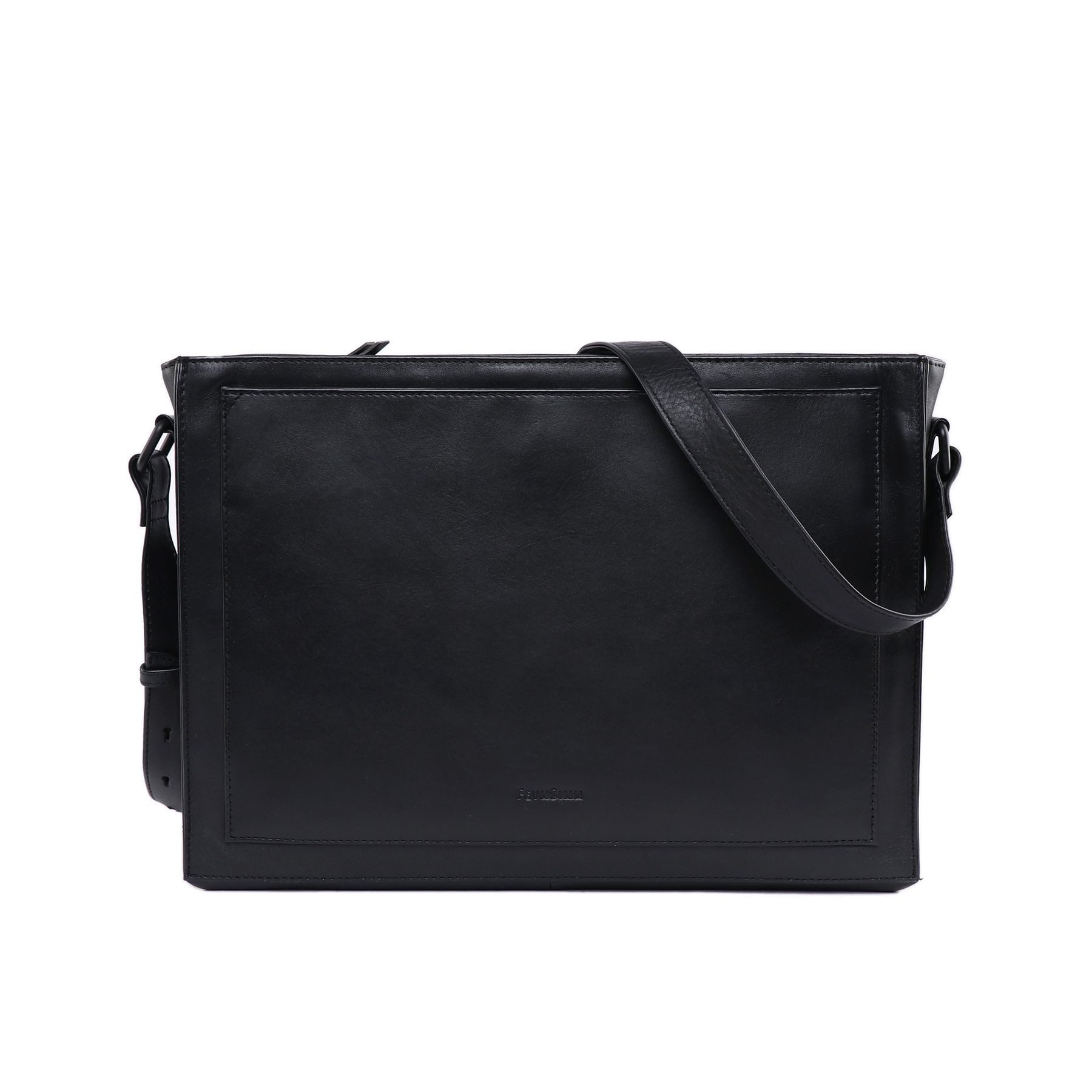 FEYNSINN Umhängetasche echt Leder Umhängetasche groß schwarz SELVA, Handtasche Echtleder für Damen, Umhängetasche schwarz