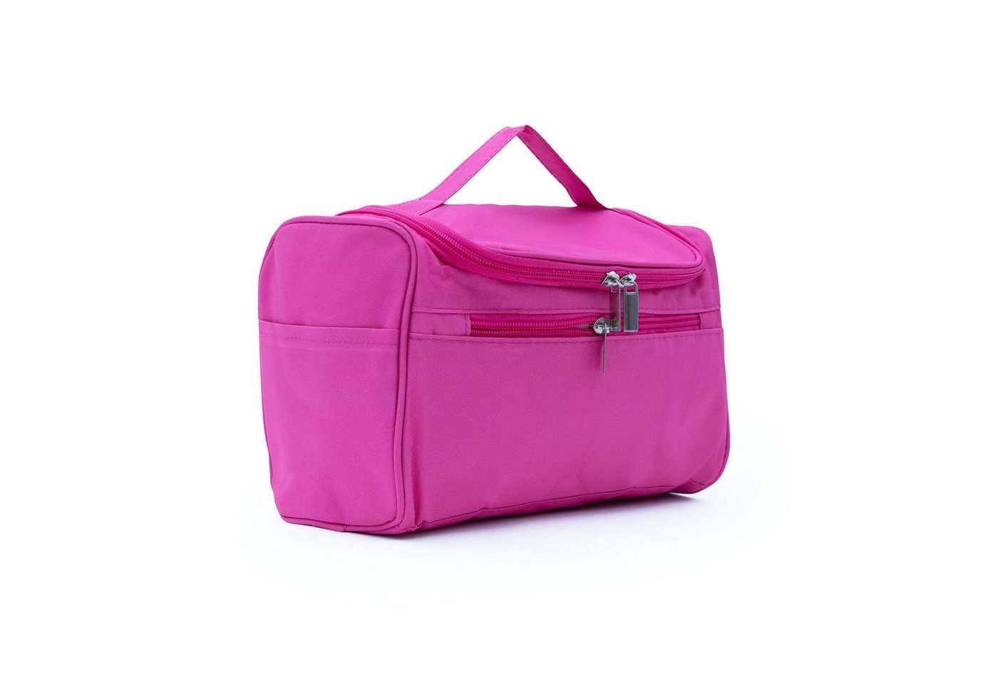 Intirilife Kosmetiktasche (Tragbare Kosmetiktasche in PINK, 1-tlg), Koffer Kulturbeutel mit Tragegriff