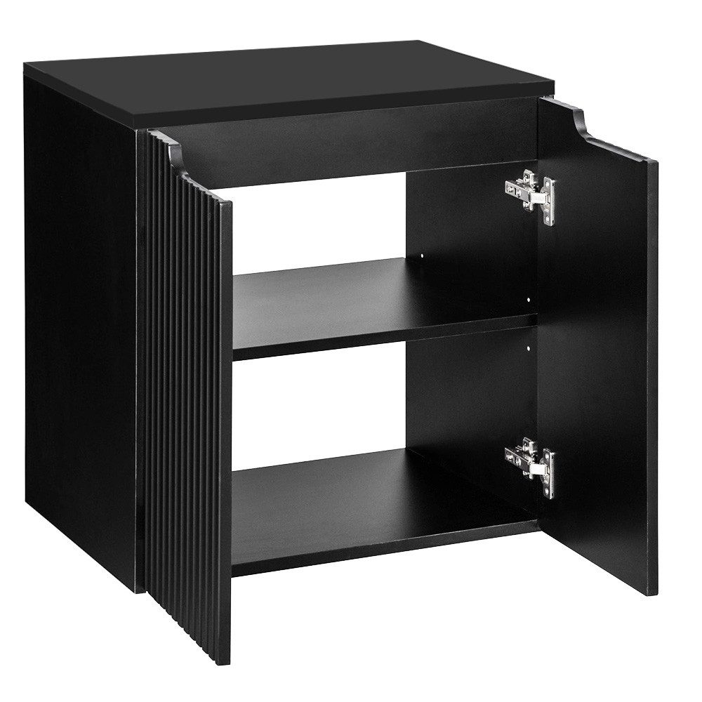 Lomadox Waschbeckenschrank NEWPORT-56-BLACK 60 cm Waschtisch-Unterschrank günstig online kaufen