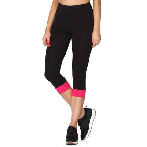 Merry Style Leggings Damen Leggings aus Baumwolle mit angenähtem Bündchen MS10-379 (1-tlg) elastischer Bund