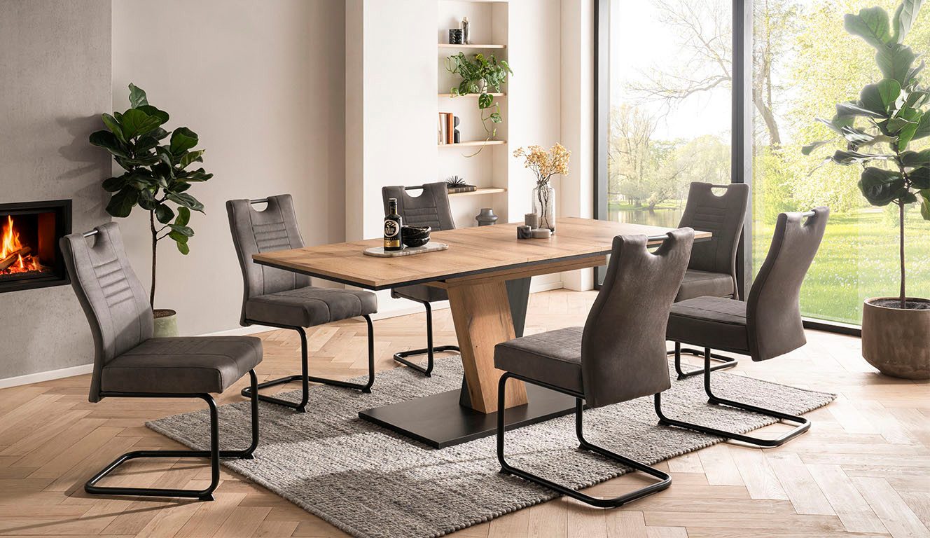 OTTO home Essgruppe "Altona", Esstisch ausziehbar plus 6 Stühle, TOPSELLER! günstig online kaufen