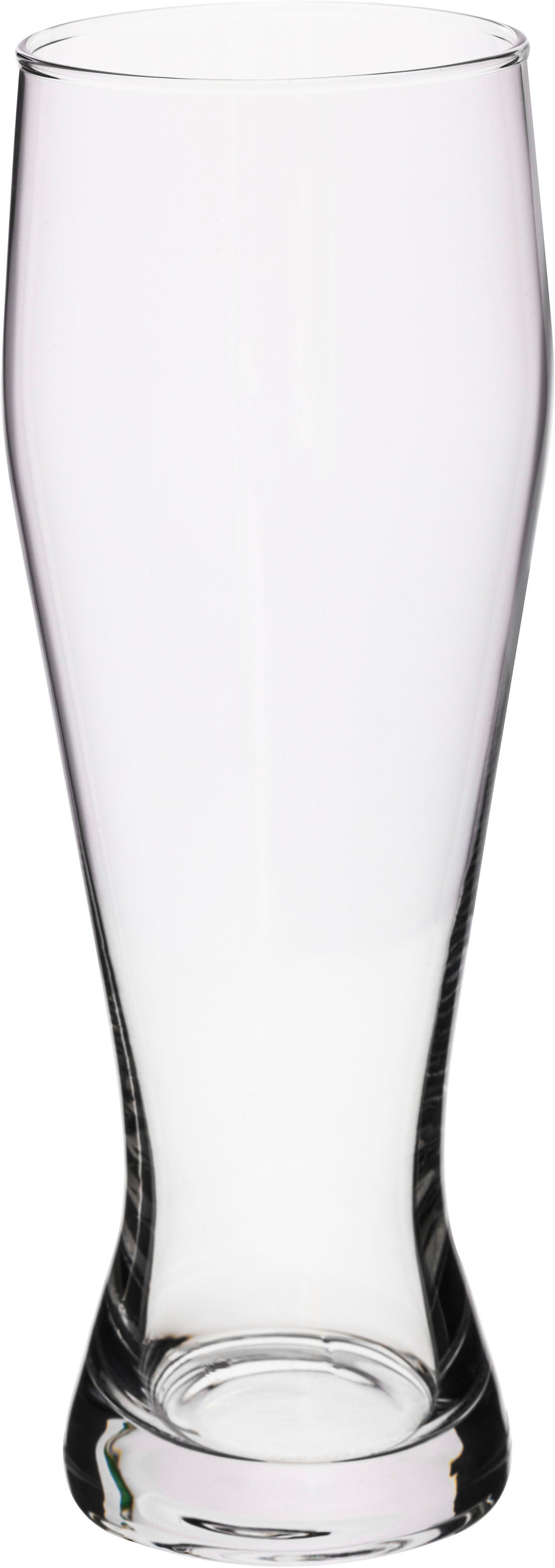 van Well Bierglas Weizenbierglas, Glas, 0,3 L, geeicht, spülmaschinenfest, Gastronomiequalität, 6-tlg.