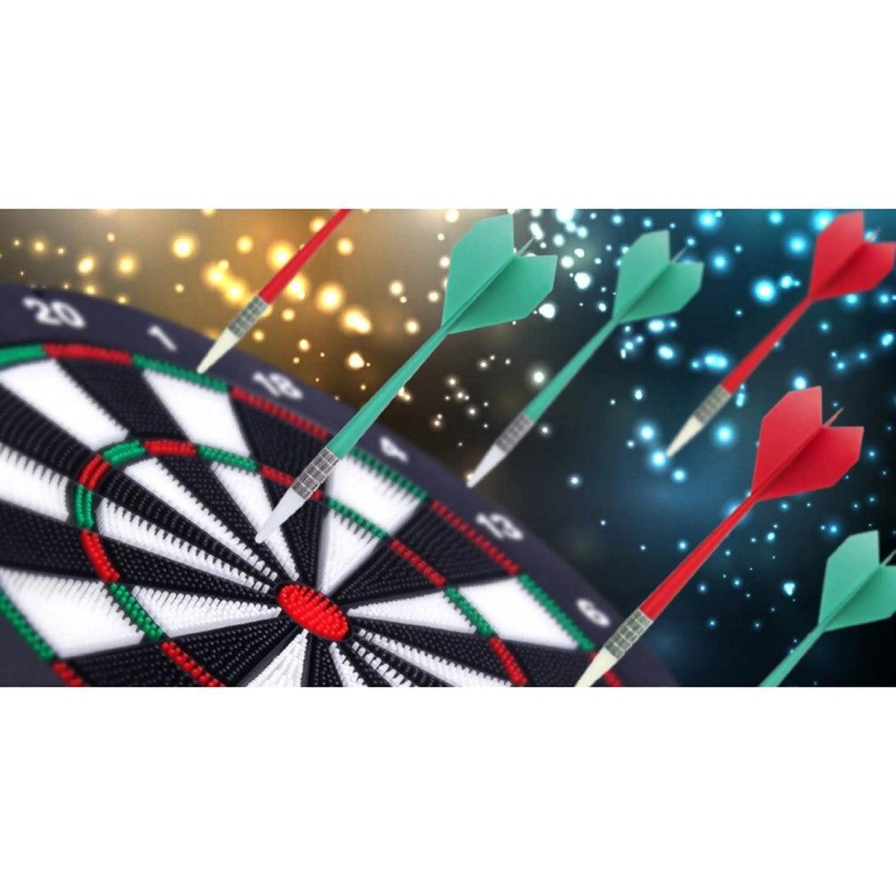 Sport-Knight® Dartscheibe Safety Dartscheibe, mit 6 Dartpfeilen, zum Aufstellen und Aufhängen, (Dart-Set, Dartscheibe mit 6 Dartpfeilen)