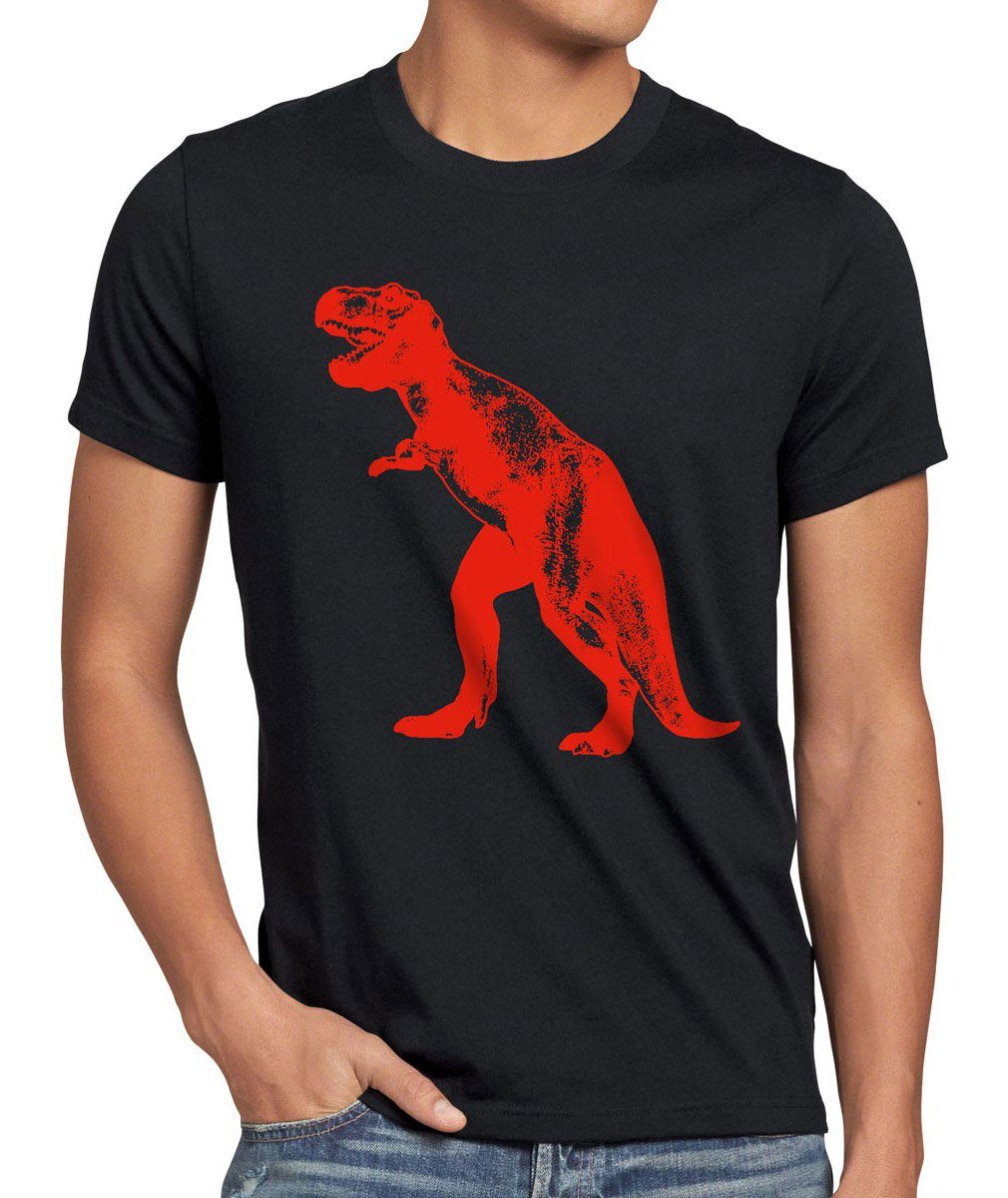 Herren Rex style3 schwarz Theory big Dinosaurier Print-Shirt Evolution Cooper T-Shirt Dino Sheldon bang