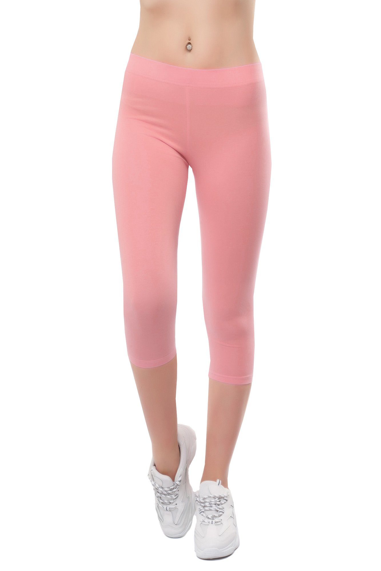 Bongual Caprileggings Komfortbund Basics mit mattrosa