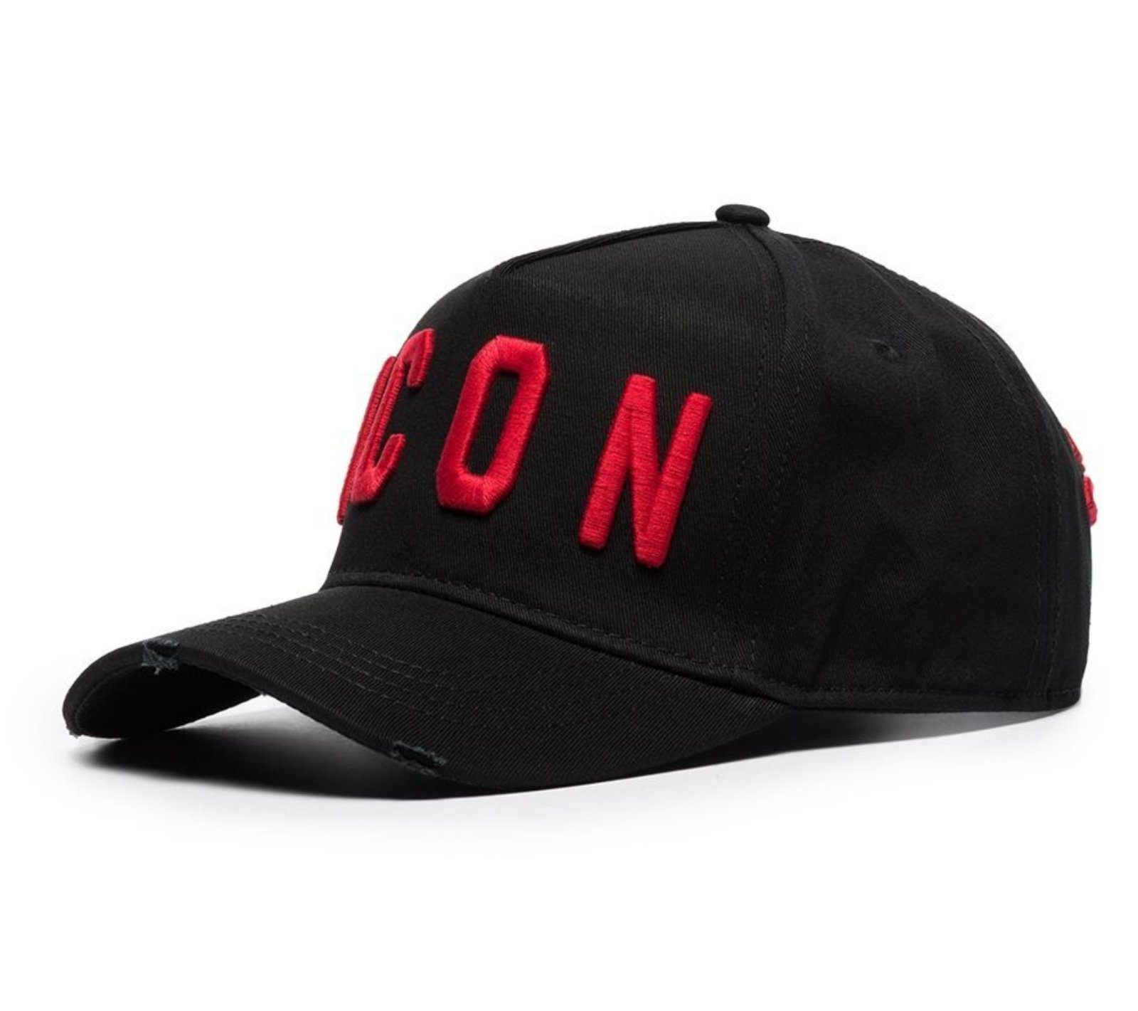 CAP VINTAGE HAT DSQUARED2 CAPPY Baseball ICON Cap LOGO Dsquared2 EMBROIDERED BLACK BASEBALL