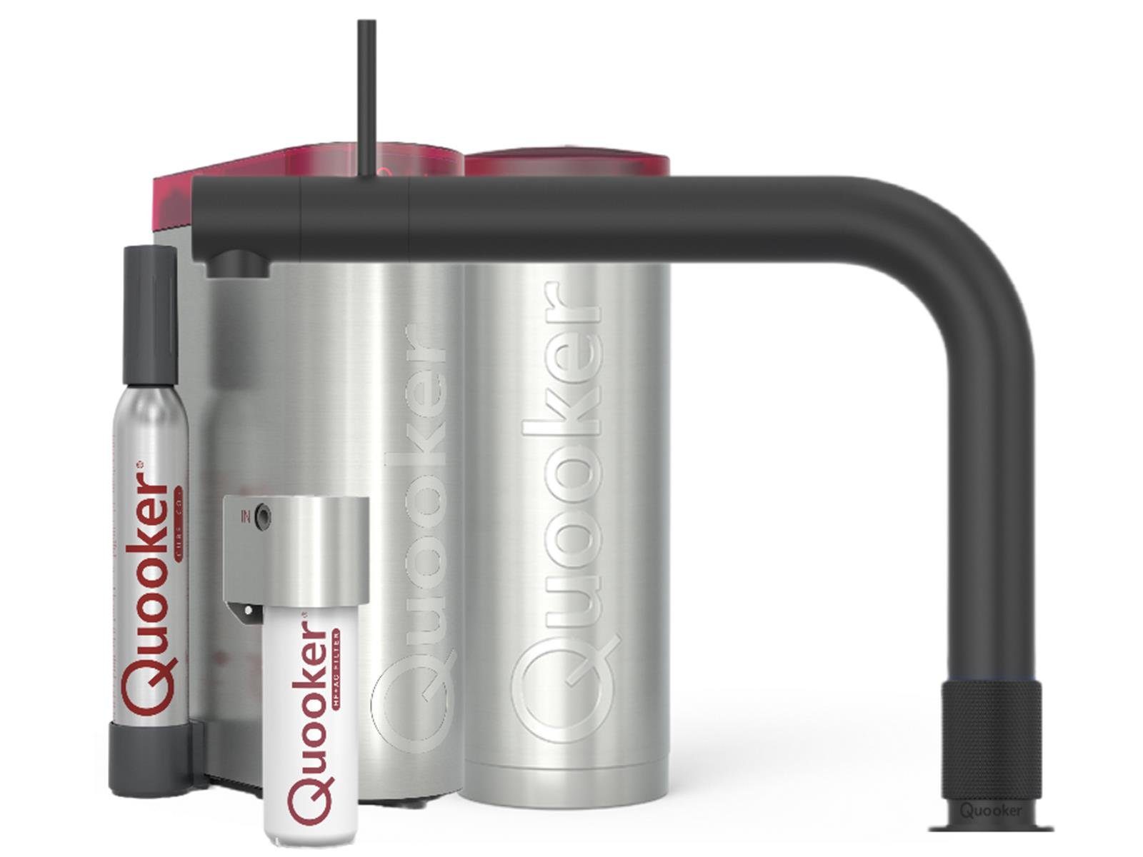 QUOOKER Küchenarmatur Front Set mit PRO3 Reservoir & CUBE schwarz FTBLK PRO3 CUBE2 *inkl. 7 JAHRE GARANTIE*