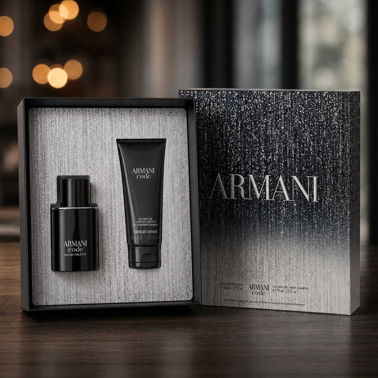 Giorgio Armani Duft-Set GIORGIO ARMANI Code Eau de Toilette Set (2 teilig), 2-tlg., Glasflakon, nachfüllbar, Herrenduft, Geschenkset