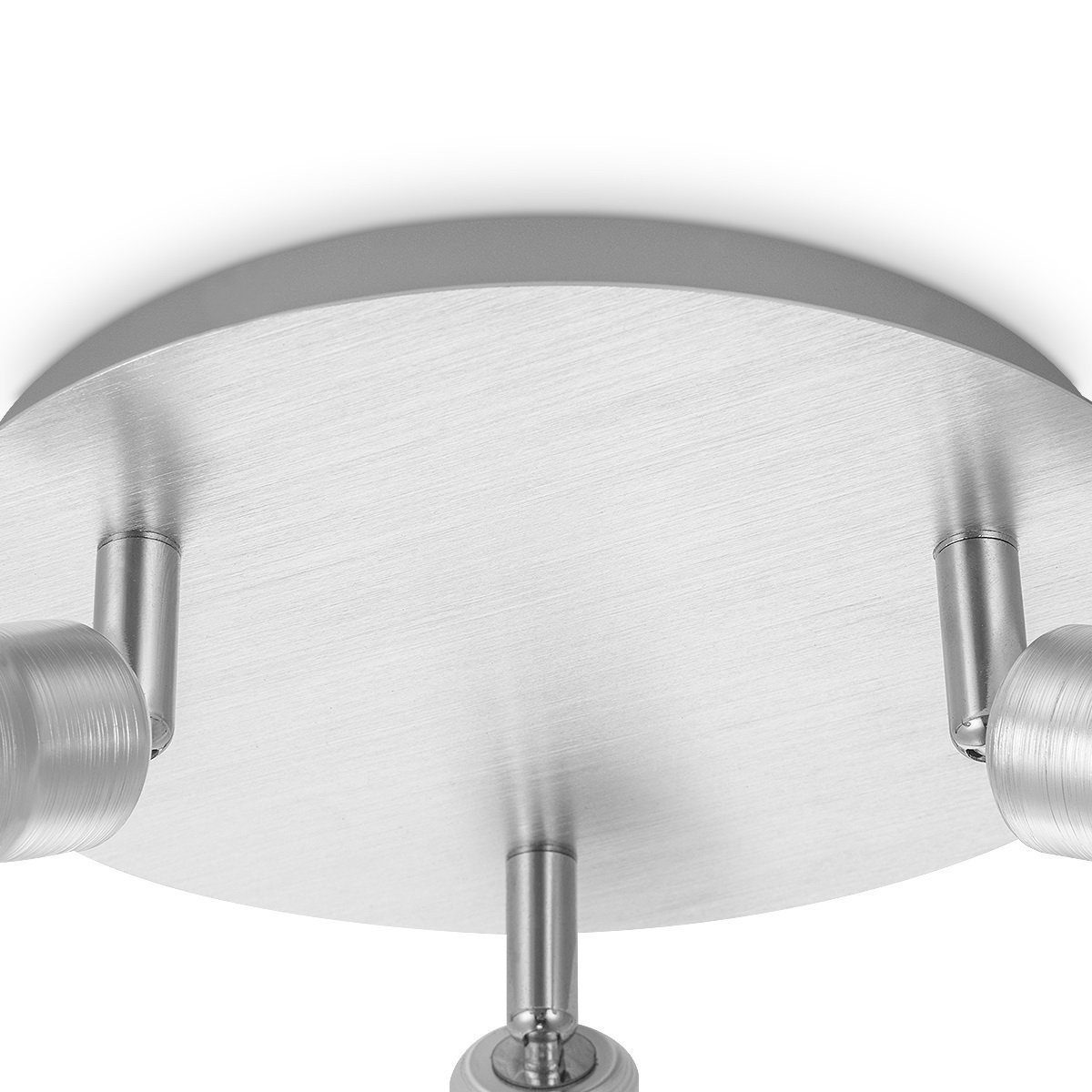 home sweet home Deckenleuchte aluminium GU10 Rondell ALBA LED Deckenleuchte inkl. silber 3fach