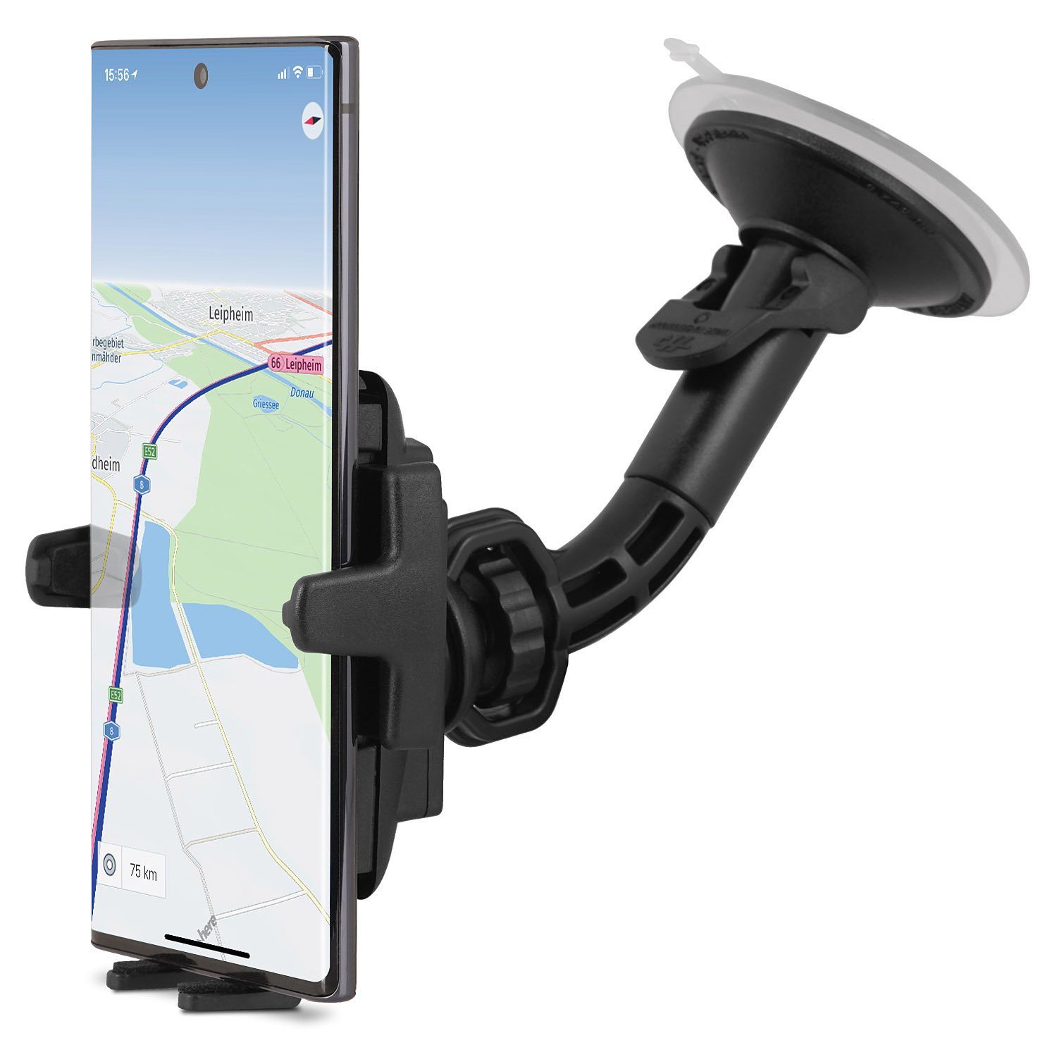 Wicked Chili Smartphone-Halterung Auto Handyhalterung S23, S22, iPhone 17, 16,15, 14, 13 (Pro), (1er Set, 2-tlg., Made in Germany, KFZ Halterung mit Kugelgelenk kompatibel mit Samsung)