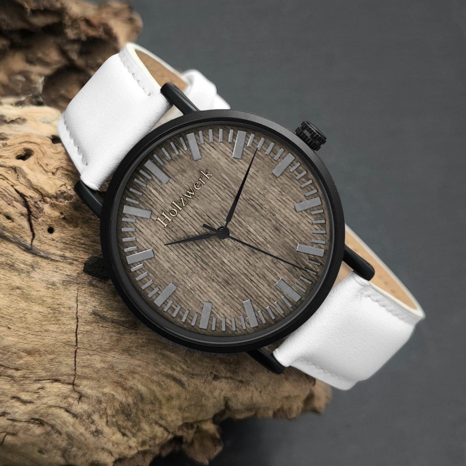 Holzwerk Quarzuhr Designer Edelstahl & Holz günstig online kaufen