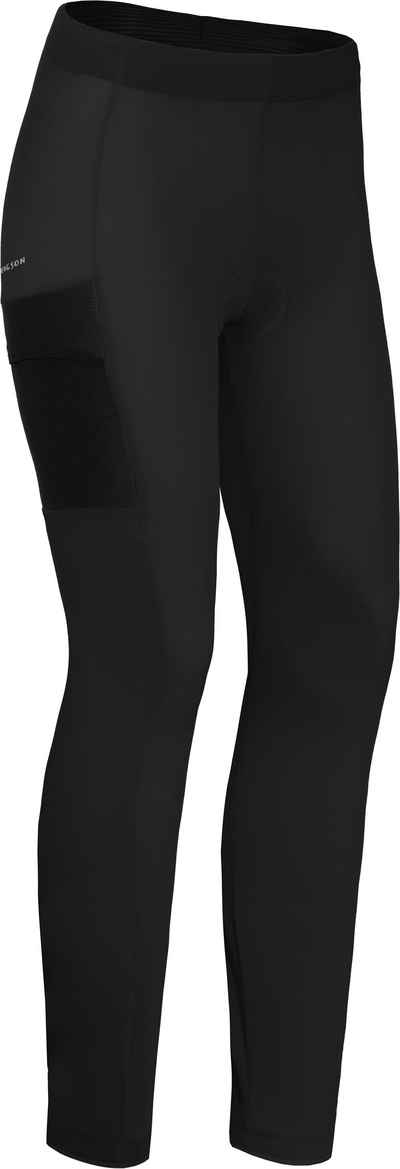 Bergson Fahrradhose SUNDRA COMFORT (mit Sitzpolster) Damen Fahrradhose, bielatisch, tight, Стандартні розміри, schwarz