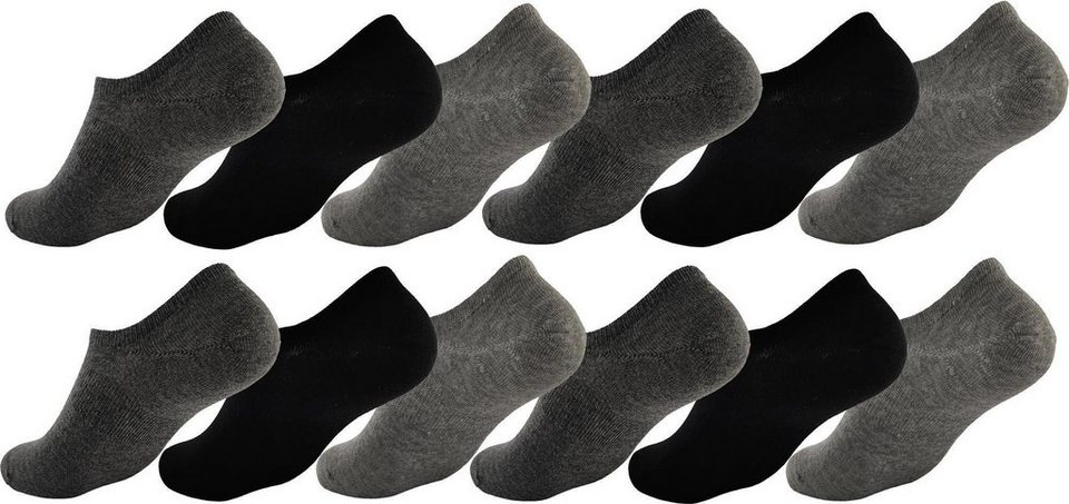 EloModa Sneakersocken 12 Paar Damen Herren Füßlinge Unsichtbare Sneaker  Sport Socken, 35-38 (12-Paar), Sport, Freizeit Sneaker-Socken