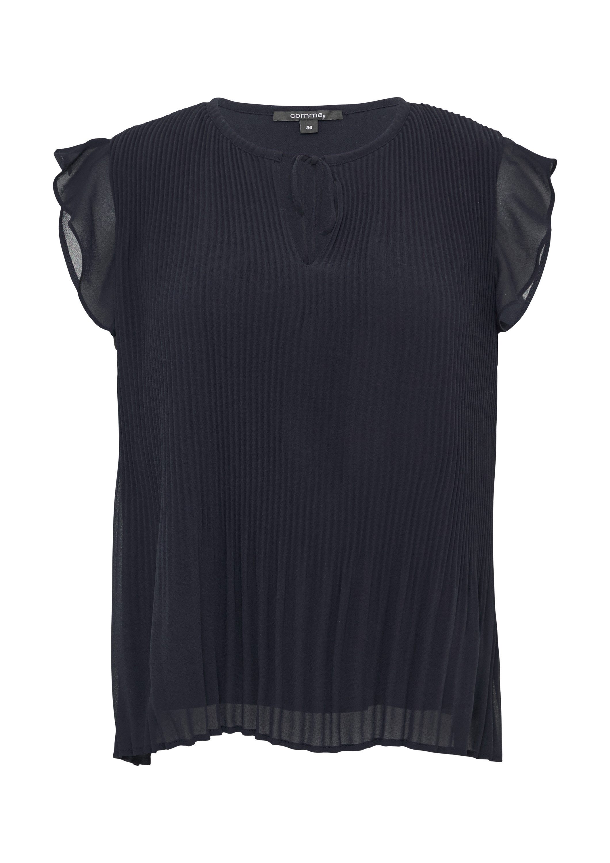 comma Blusentop Bluse Plissierte Bluse mit günstig online kaufen