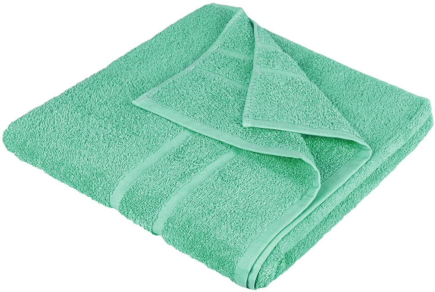 GSM 500 Farben Set Handtuch 100% Frottee Badetücher Gästehandtuch Pack, als GSM 8er 2x SET Baumwolle 100% verschiedenen 2x StickandShine Duschtücher in Handtücher Baumwolle Teilig) Smaragdgrün 500 2x Handtuch (8 2x