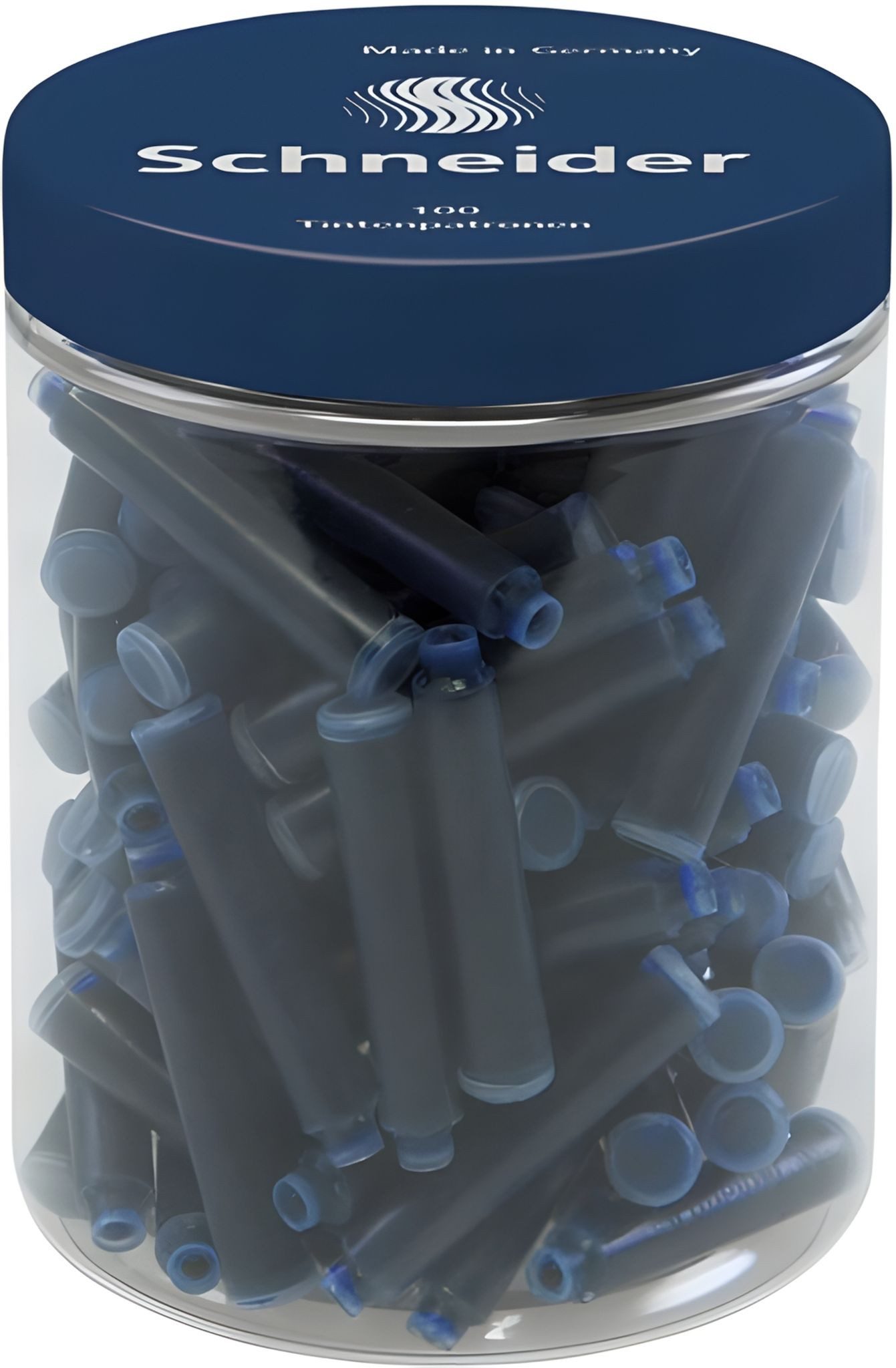 SCHNEIDER Schneider Tintenpatrone mitternachtsblau Runddose 100 Stück Tintenpatrone
