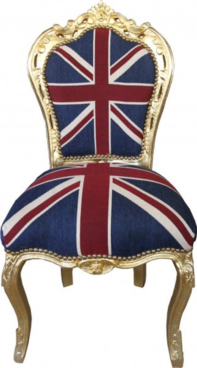 Gold Padrino - Stil Stuhl Möbel Jack Antik Esszimmer Union / Esszimmerstuhl Barock Casa