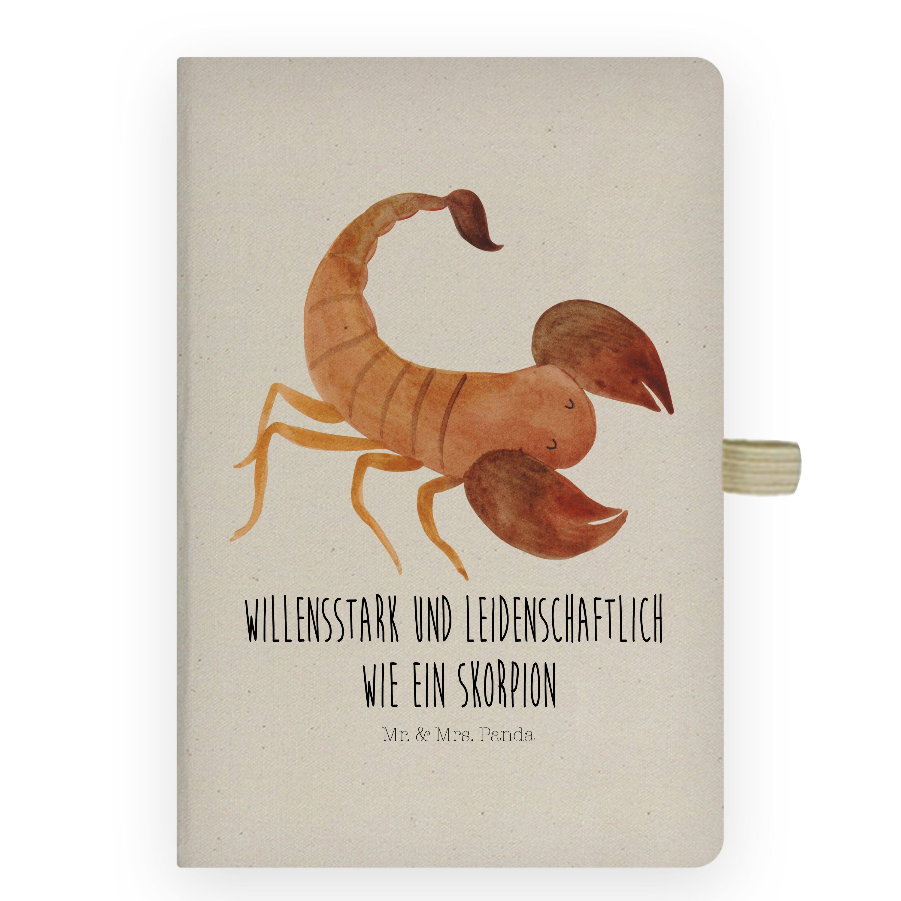 & Transparent Notizbuch Mr. Sternzeichen - Mrs. Panda Notizen, Skorpion & - Astrologie, Geschenk, Mrs. Panda Mr.