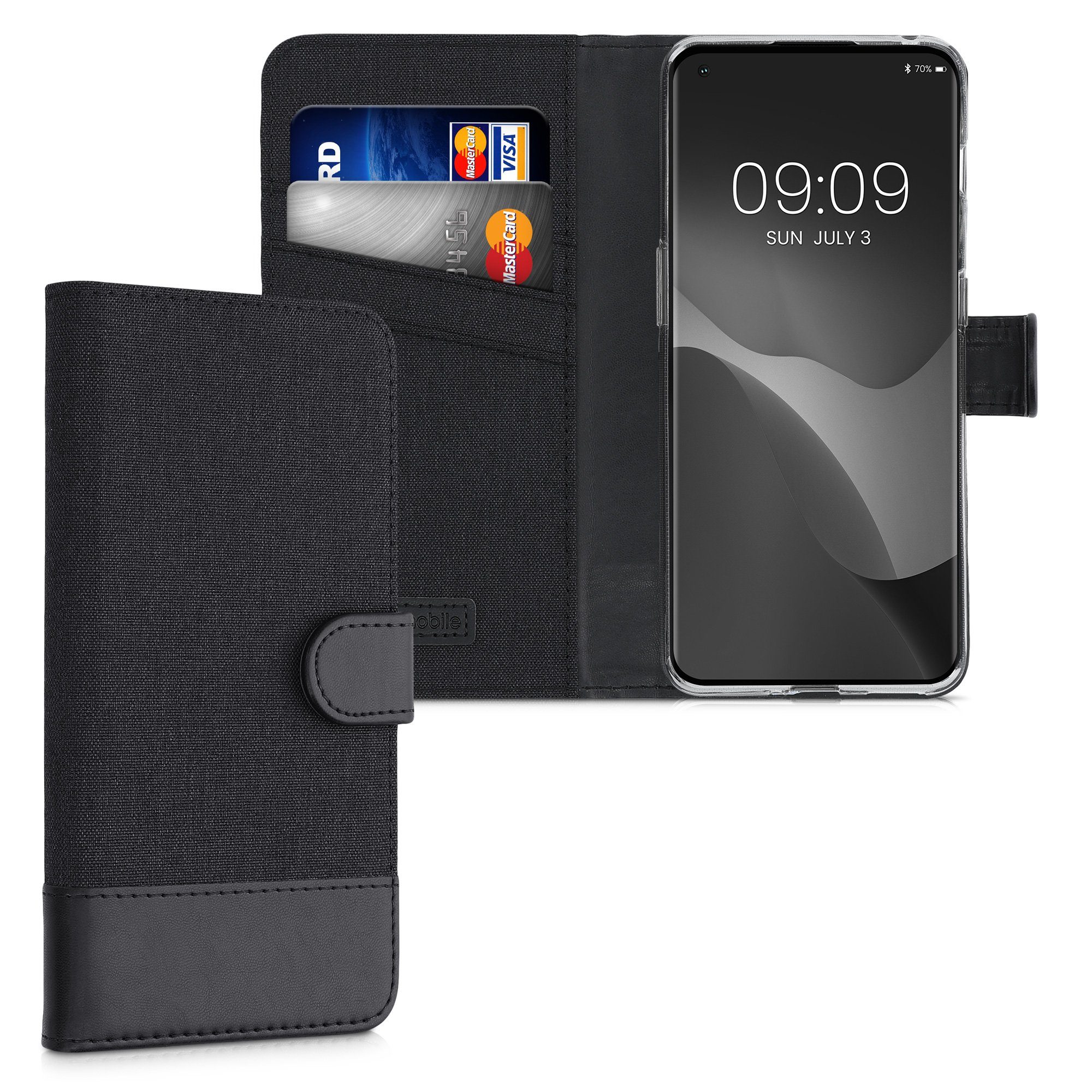 kwmobile Handyhülle Wallet Case für OnePlus 10 Pro 5G, Hülle mit Ständer - Handyhülle Kartenfächer