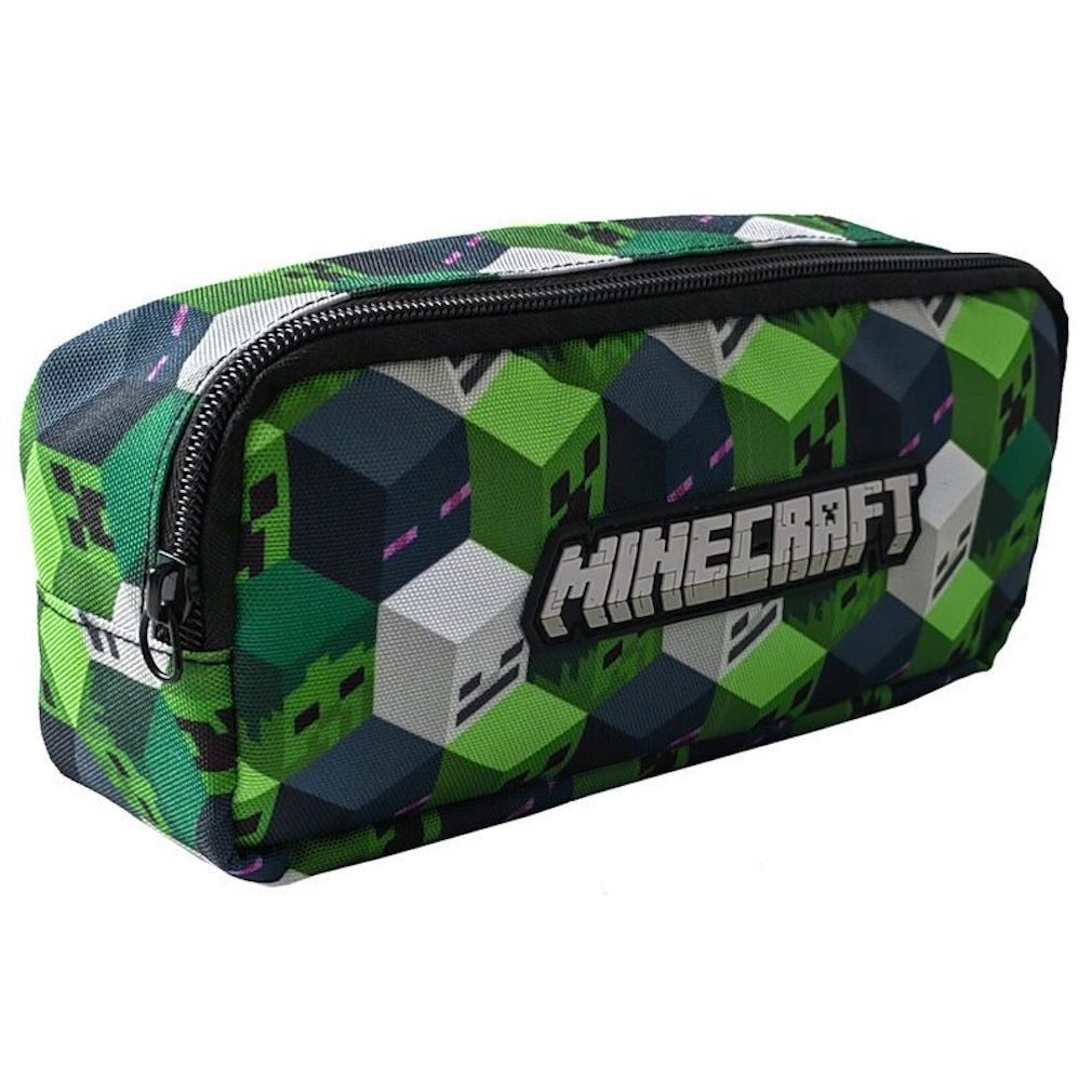 Kids Euroswan Malstift Minecraft Etui Federtasche Federmäppchen Köpfe Motiv