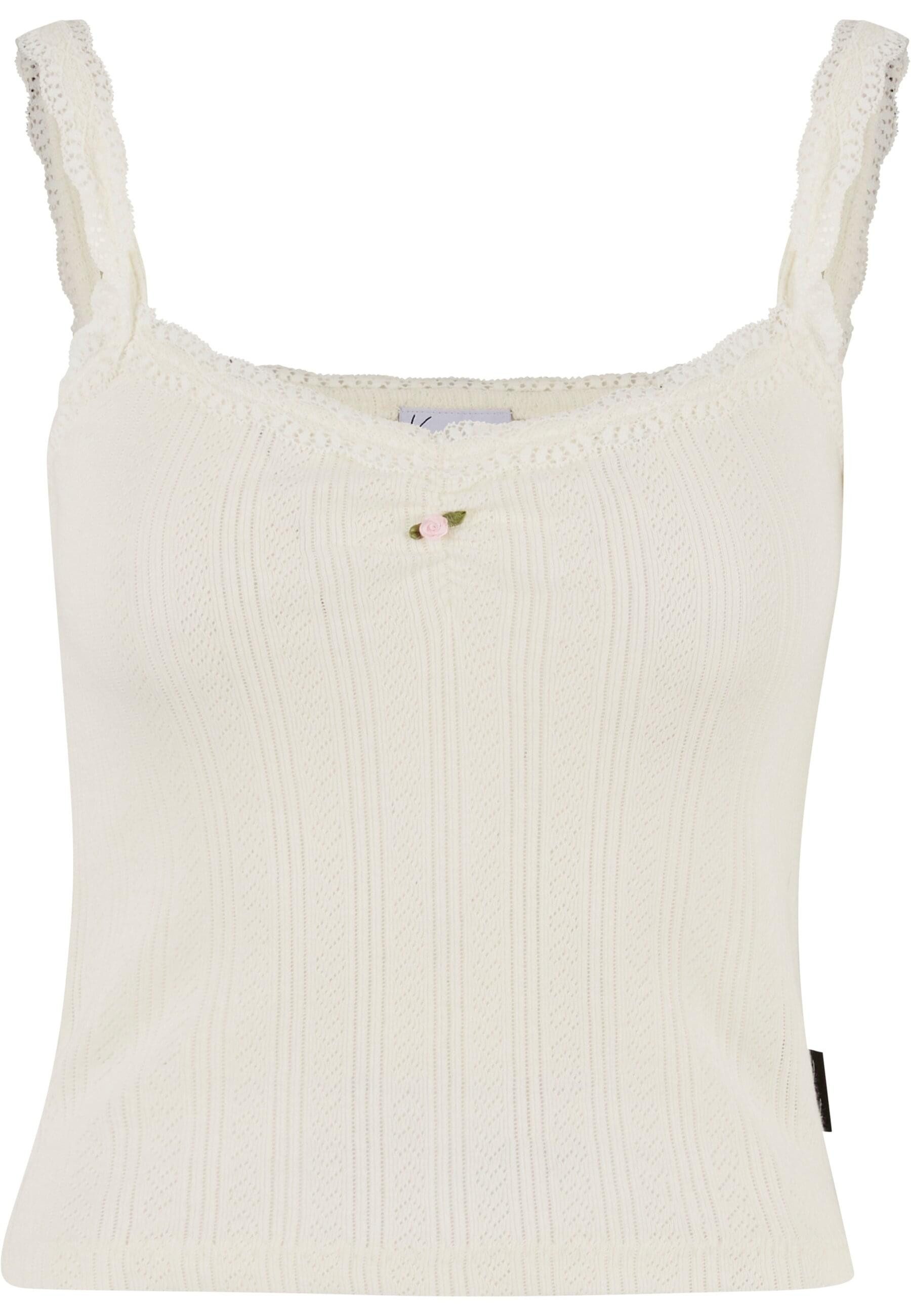 Karl Kani Muskelshirt Karl Kani Woven Signature Pointelle Top (1-tlg)