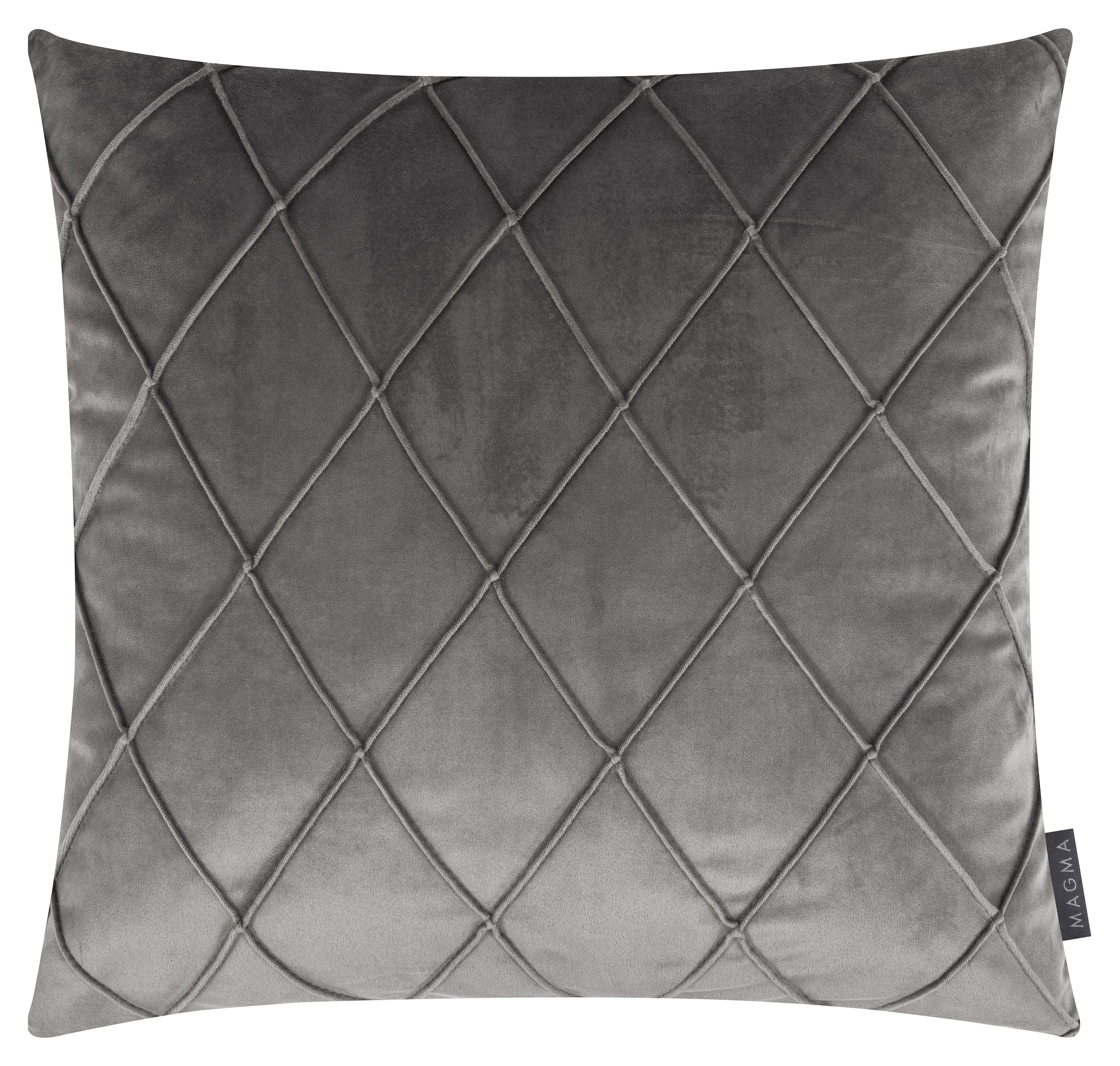 Magma Heimtex Dekokissen NOBLESS, 50x50cm, Kissenhülle, Rauten-Steppung, modern, luxuriösen Look
