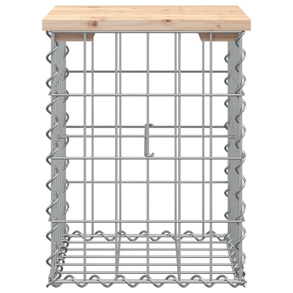 vidaXL Gartenbank Gartenbank aus Gabionen 33x31x42 cm Massivholz Kiefer (1-St)