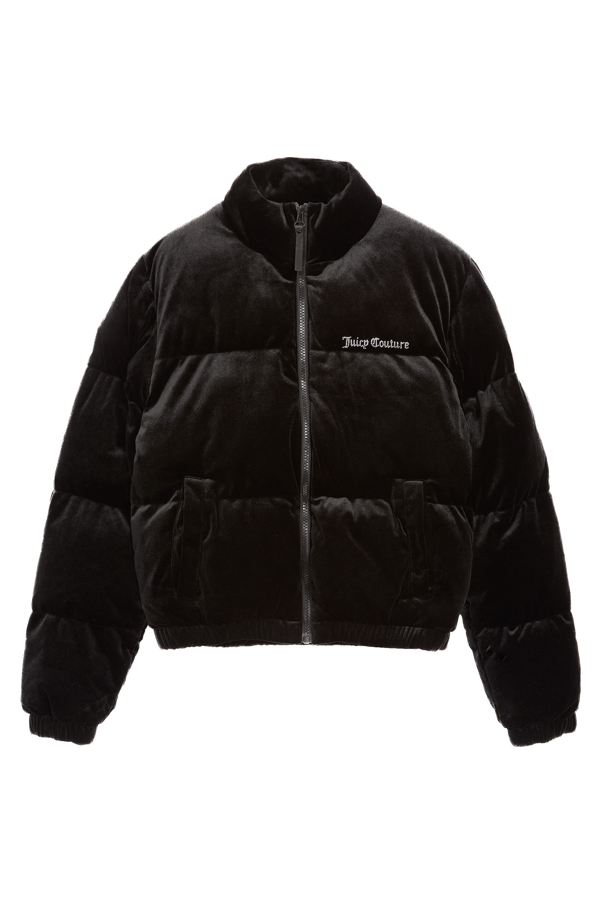 Juicy Couture Steppjacke JUICY VELOUR PUFFA JACKET Damen Steppjacke Damen, Winterjacke, Übergangsjacke, Velour, Glitzer, Sale