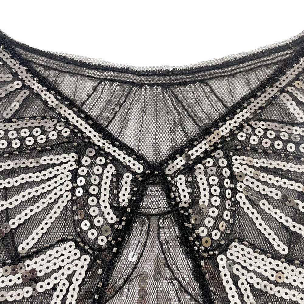 Coonoor Modeschal Retro Schal Umschlagtücher für Abendkleider Stola, für Hochzeit Party Gatsby Kostüm Accessoires – Bild 4 von 5