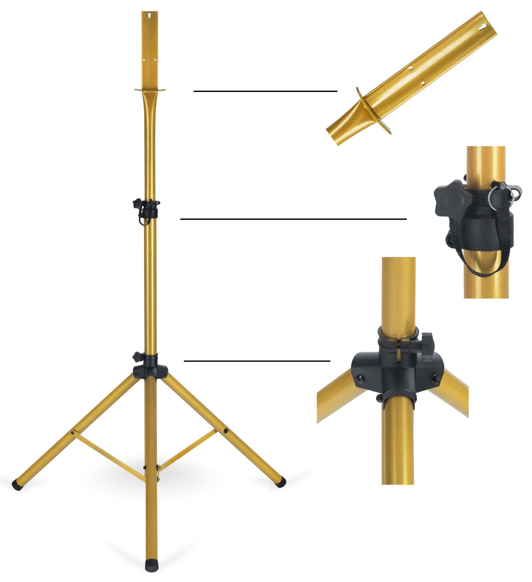 Pronomic Dartscheibe DA-45S Ständer für Dartscheibe - Dartboard Halterung - Dartständer, (Spar-Set, 2-tlg., inkl. Ständer und Dartboard-Halter), aus pulverbeschichtetem Stahl, höhenverstellbar
