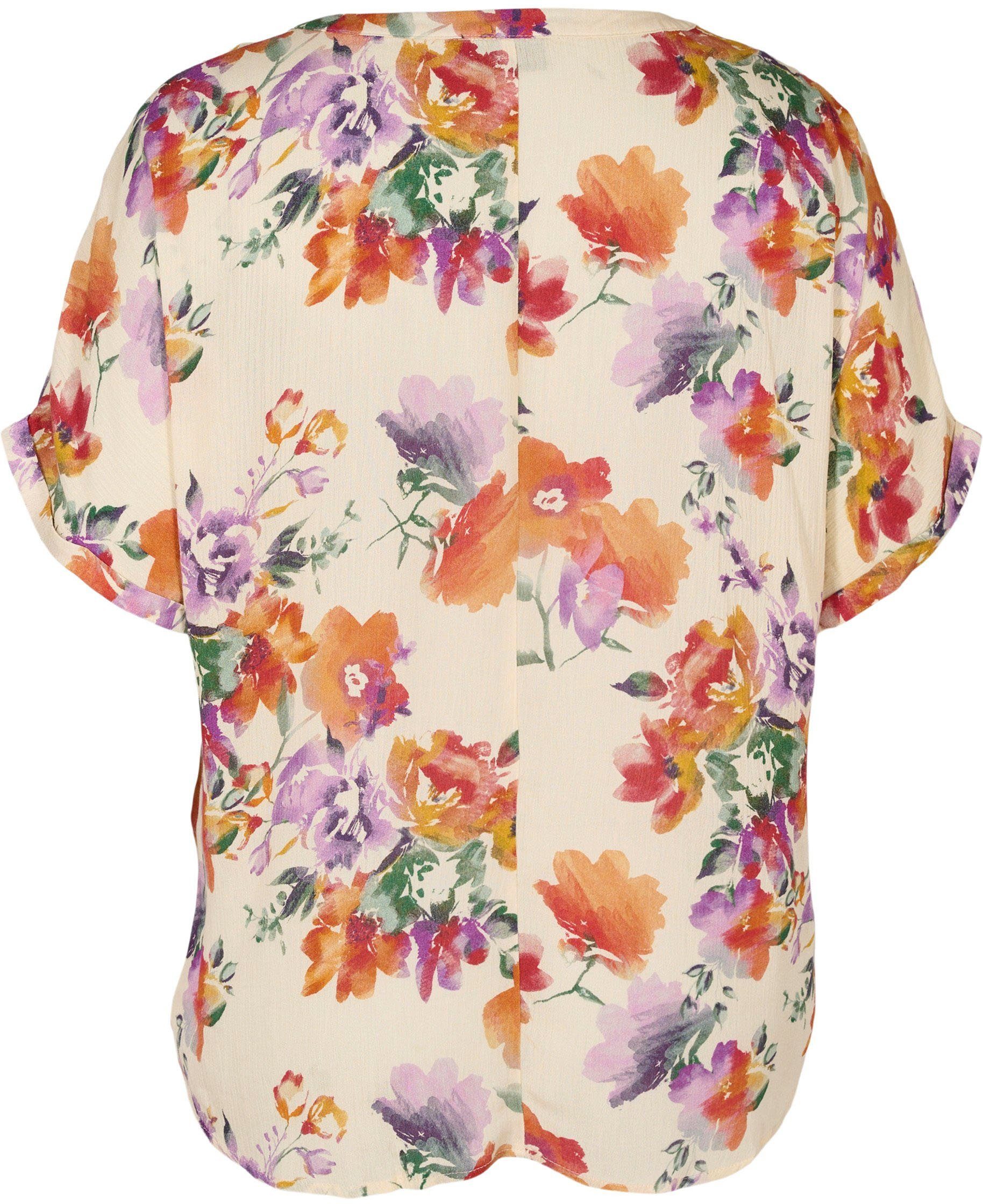 Zizzi Shirtbluse Zizzi VWISMA, angenehmer Stoff