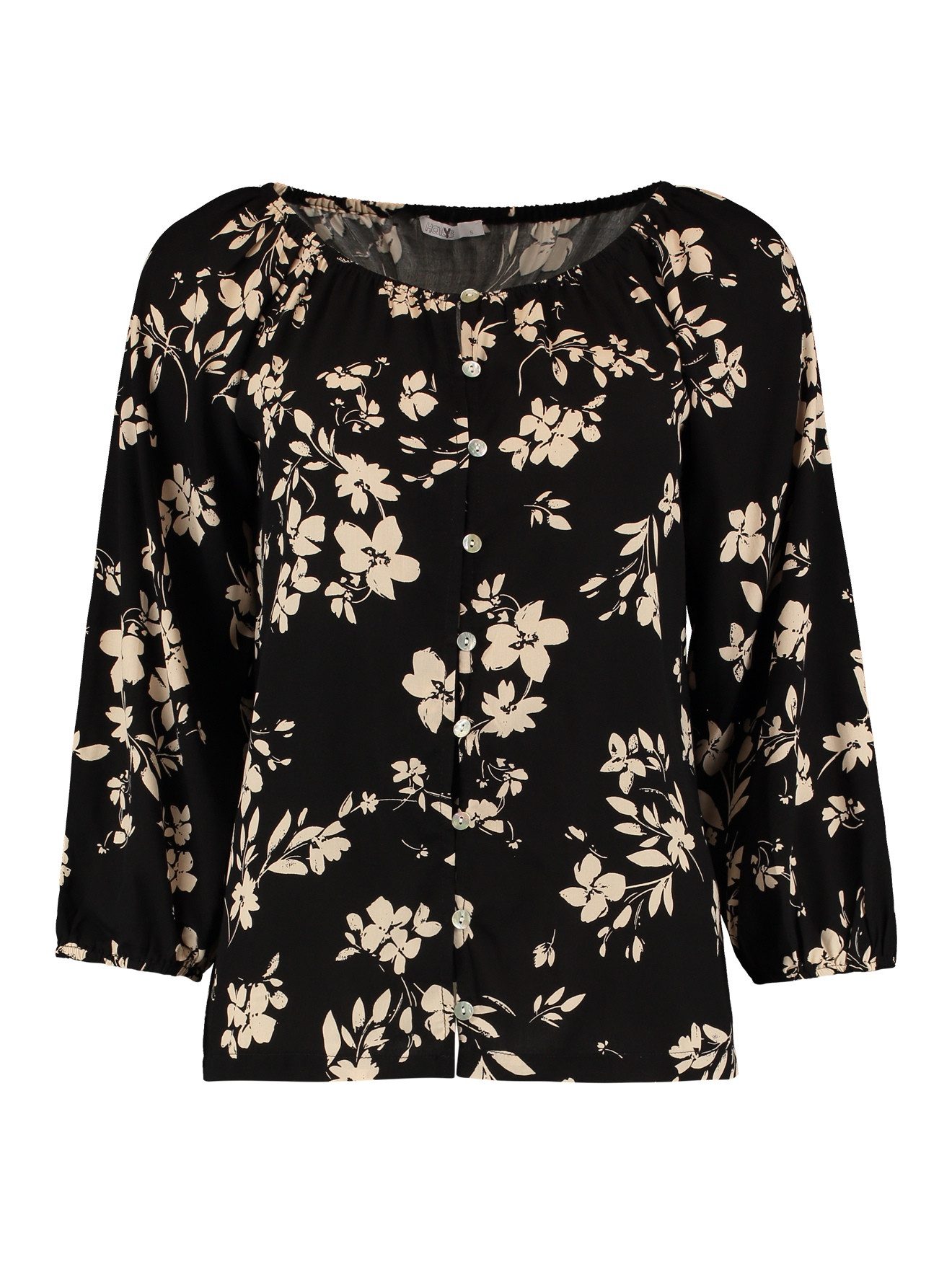 Druckbluse 3/4 V BL Su44na