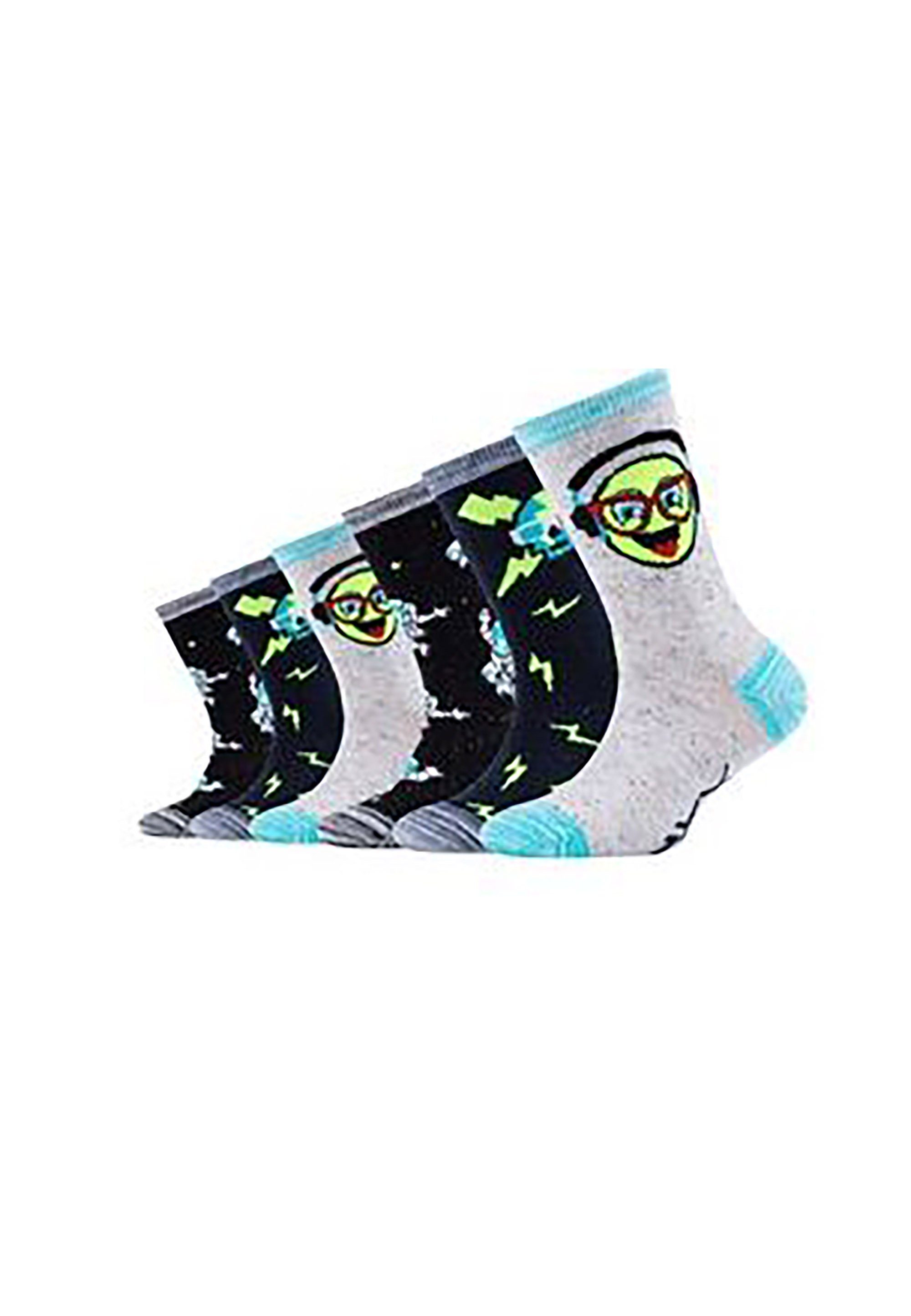 Skechers Socken Casual im 6er-Pack & (6-Paar) Weltraum-Motiv mit Smile Space