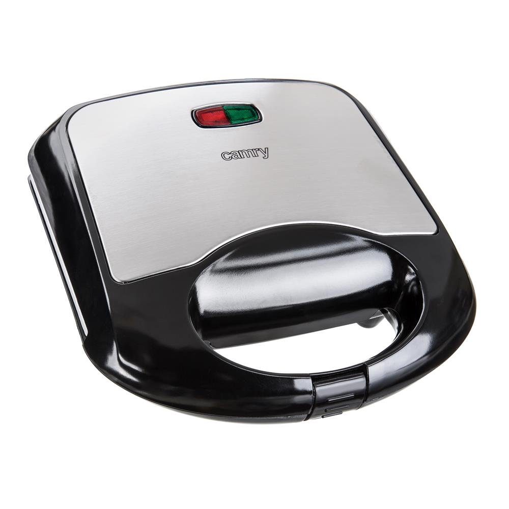 Camry Sandwichmaker CR 3018, 850 W, mit Keramikbeschichtung, Kontrollleuchten, Cool-Touch-Griff