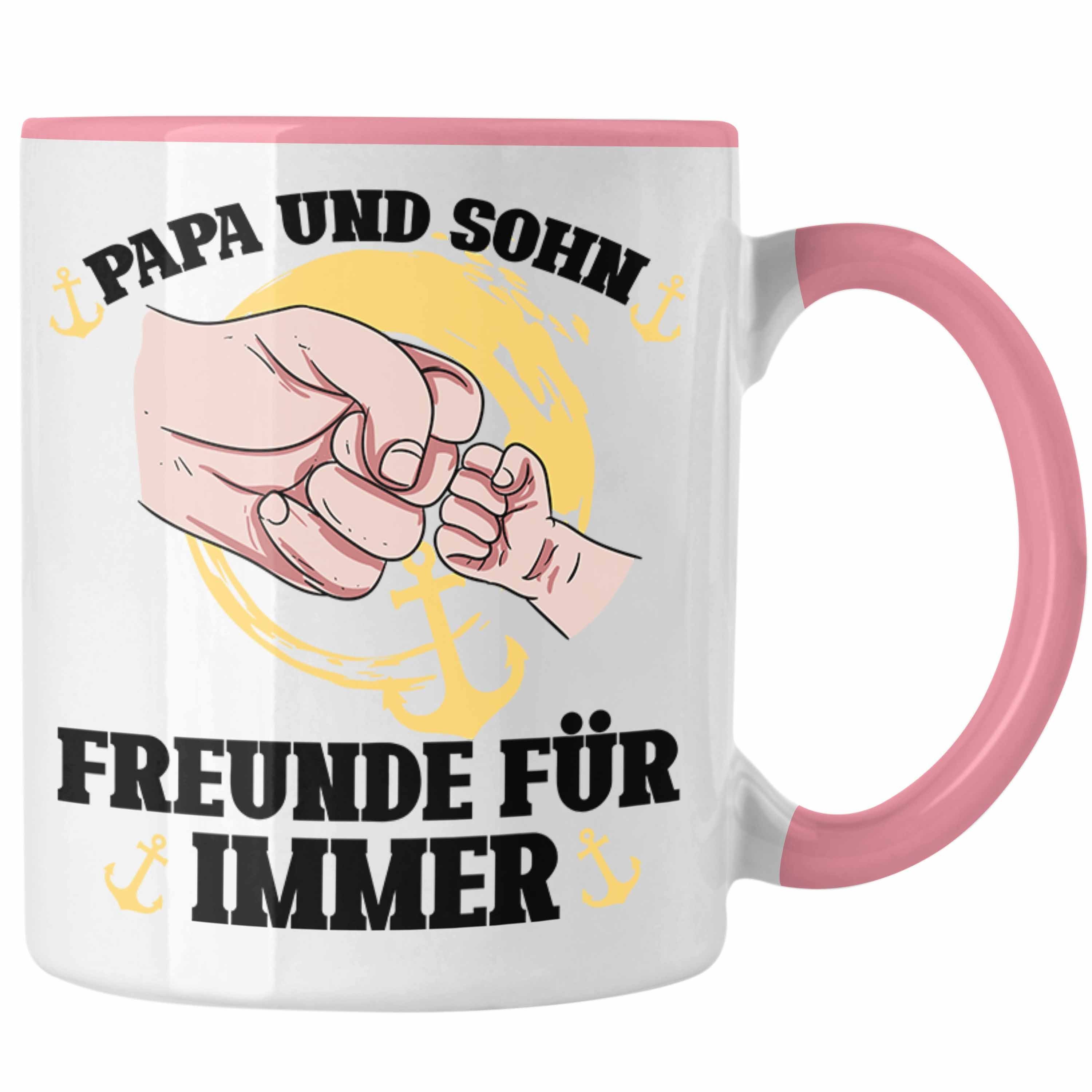 Trendation Tasse Papa Und Sohn Freunde Für Immer Vatertag Tasse Geschenkidee von Sohn Rosa
