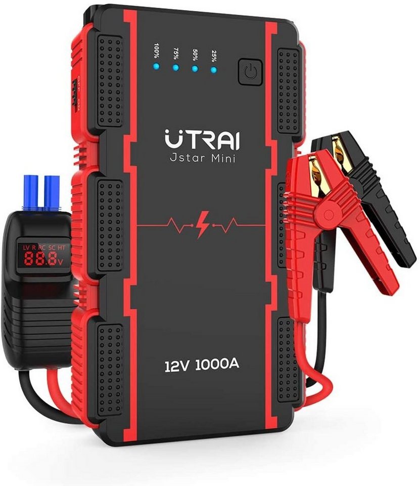 UTRAI JStar Mini Starthilfegerät Starthilfegerät JS-Mini 13000 mAh (12 V),  13Ah, Smart-Clip, LED-Taschenlampe