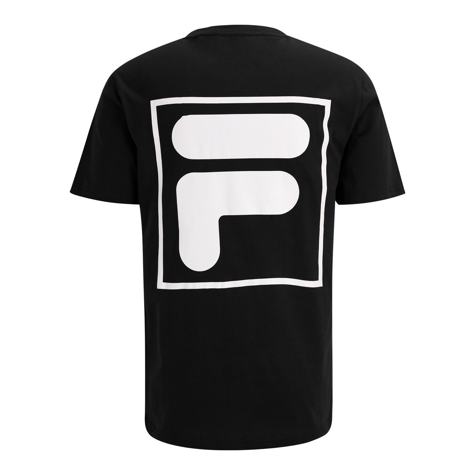 T-Shirt mit & Fila Print 80010 Rückseite Vorder- auf black Borne